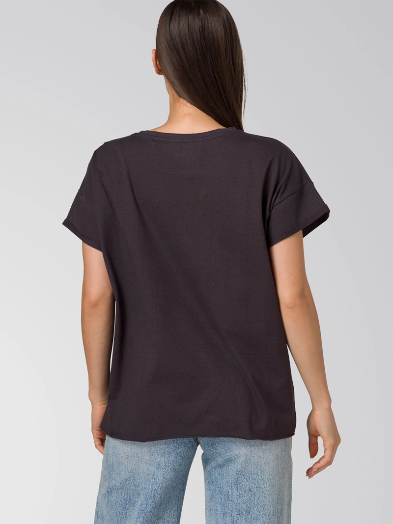 POLERA MANGA CORTA MUJER TIME TESTED NEGRO CAT - 5