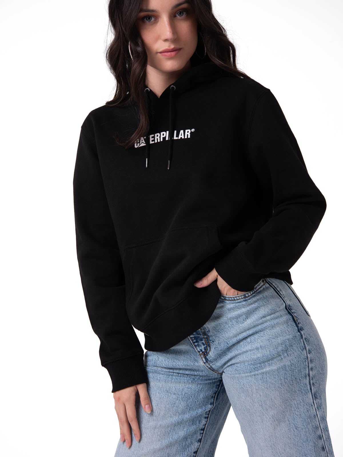 POLERON MUJER W FLEECE CATERPILLAR NEGRO CAT - 1