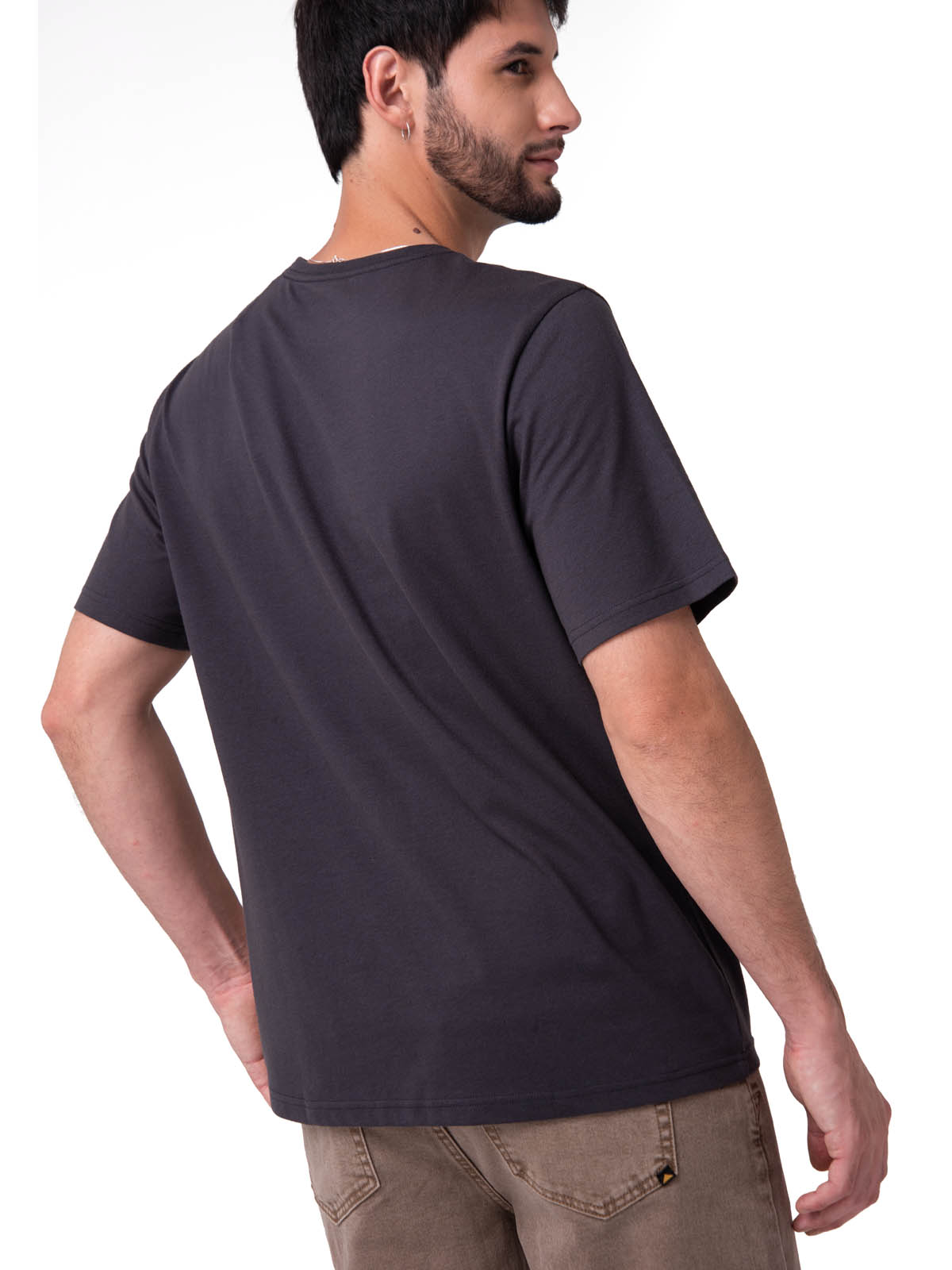POLERA MANGA CORTA HOMBRE WESTERN GRIS OSCURO CAT - 2