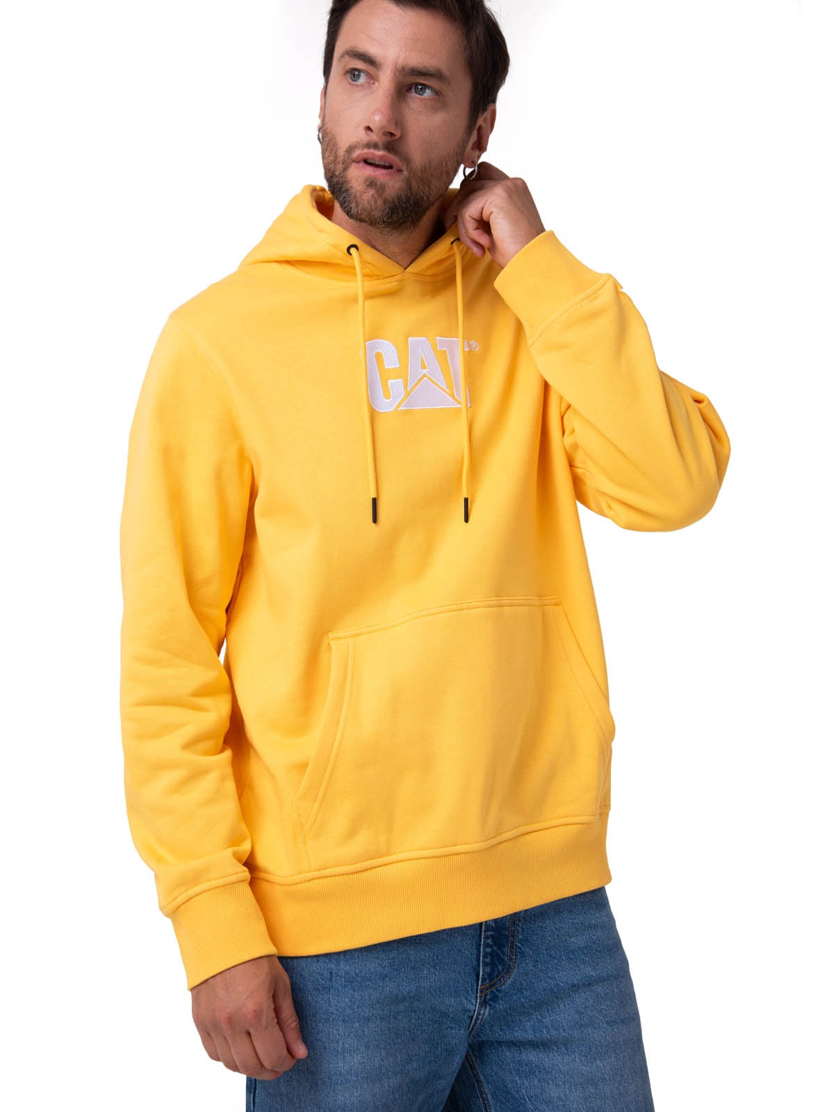 POLERON HOMBRE LOGO AMARILLO CAT - 1