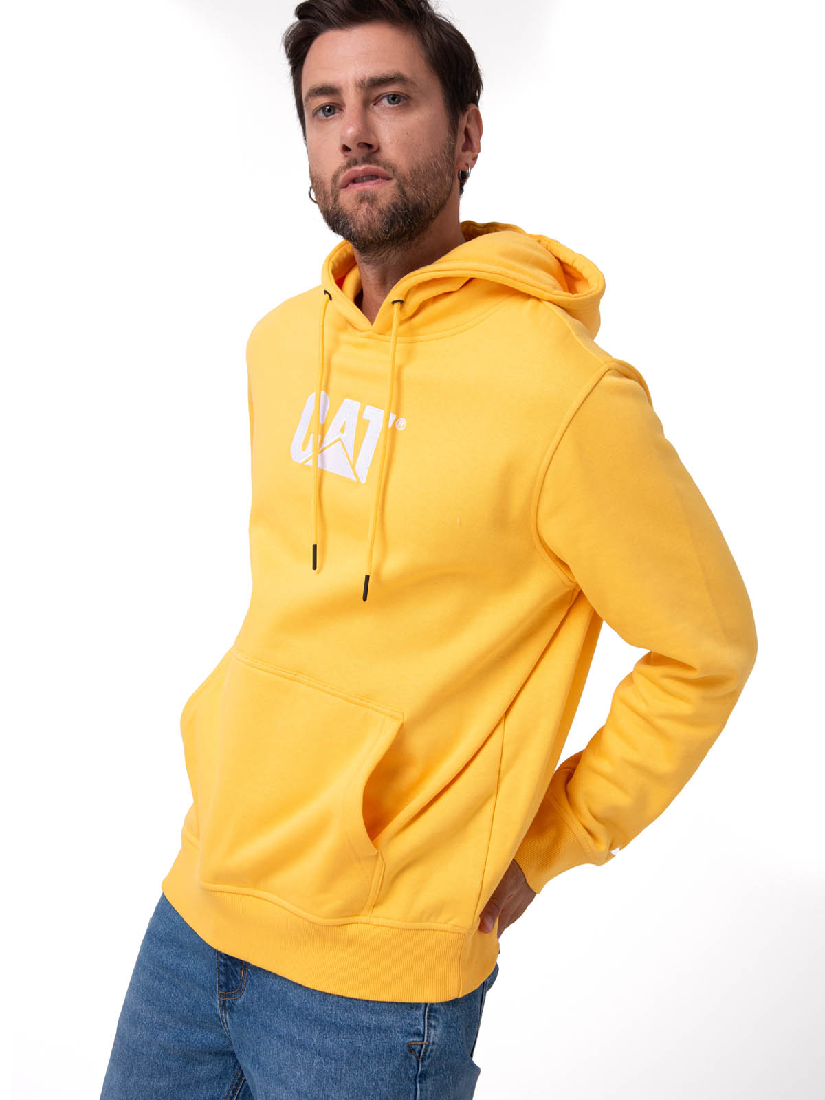 POLERON HOMBRE LOGO AMARILLO CAT - 2