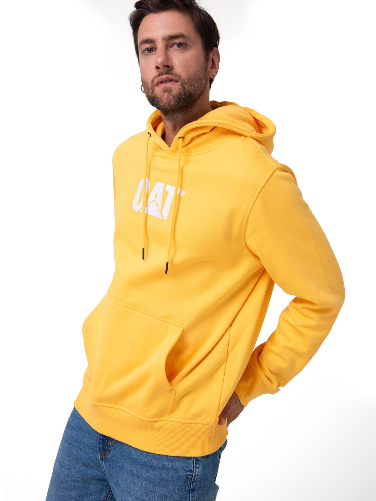 POLERON HOMBRE LOGO AMARILLO CAT - 2