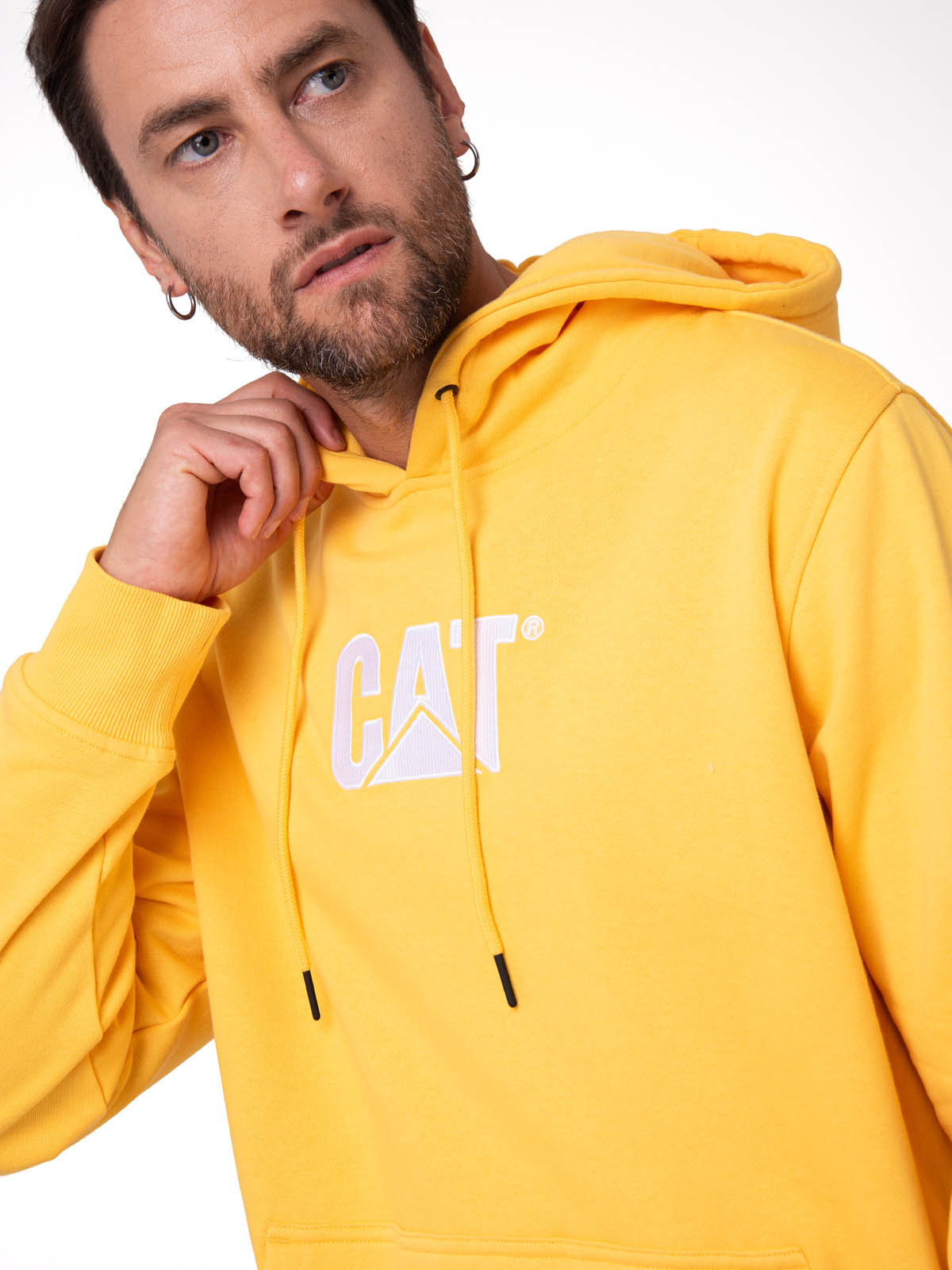 POLERON HOMBRE LOGO AMARILLO CAT - 5