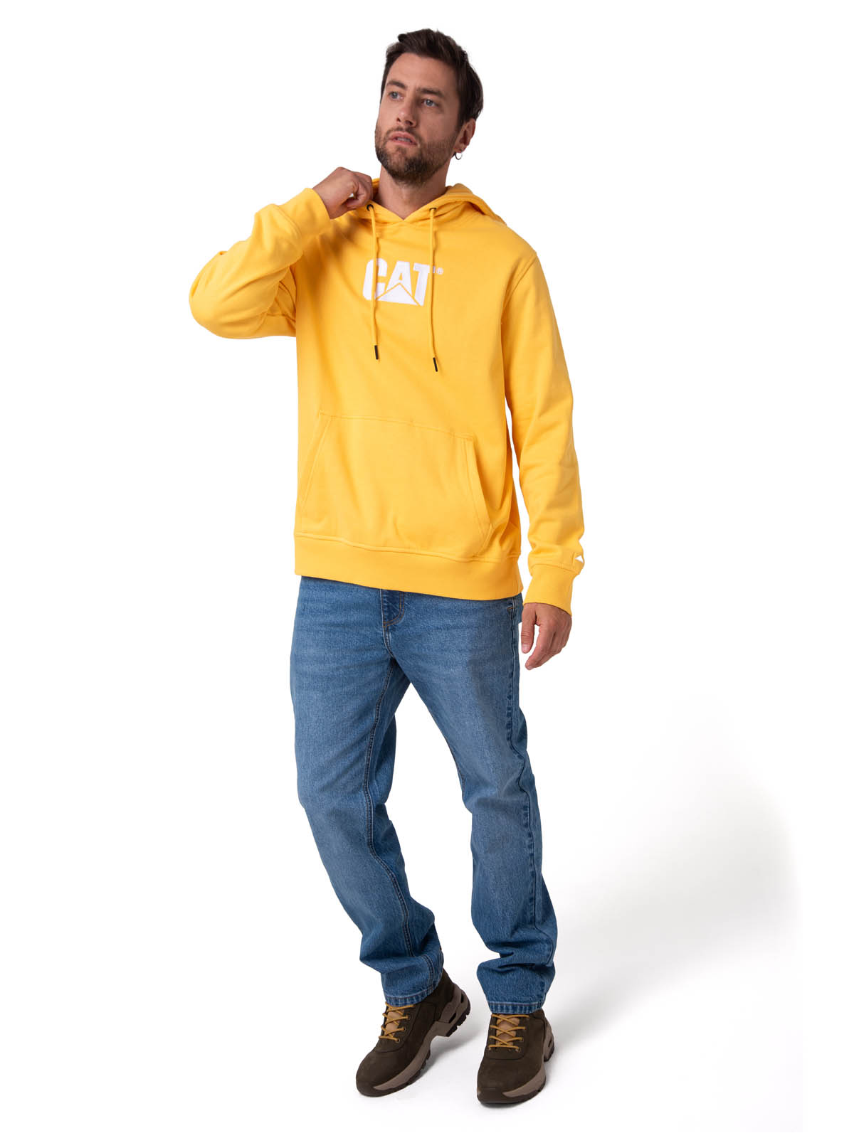 POLERON HOMBRE LOGO AMARILLO CAT - 6