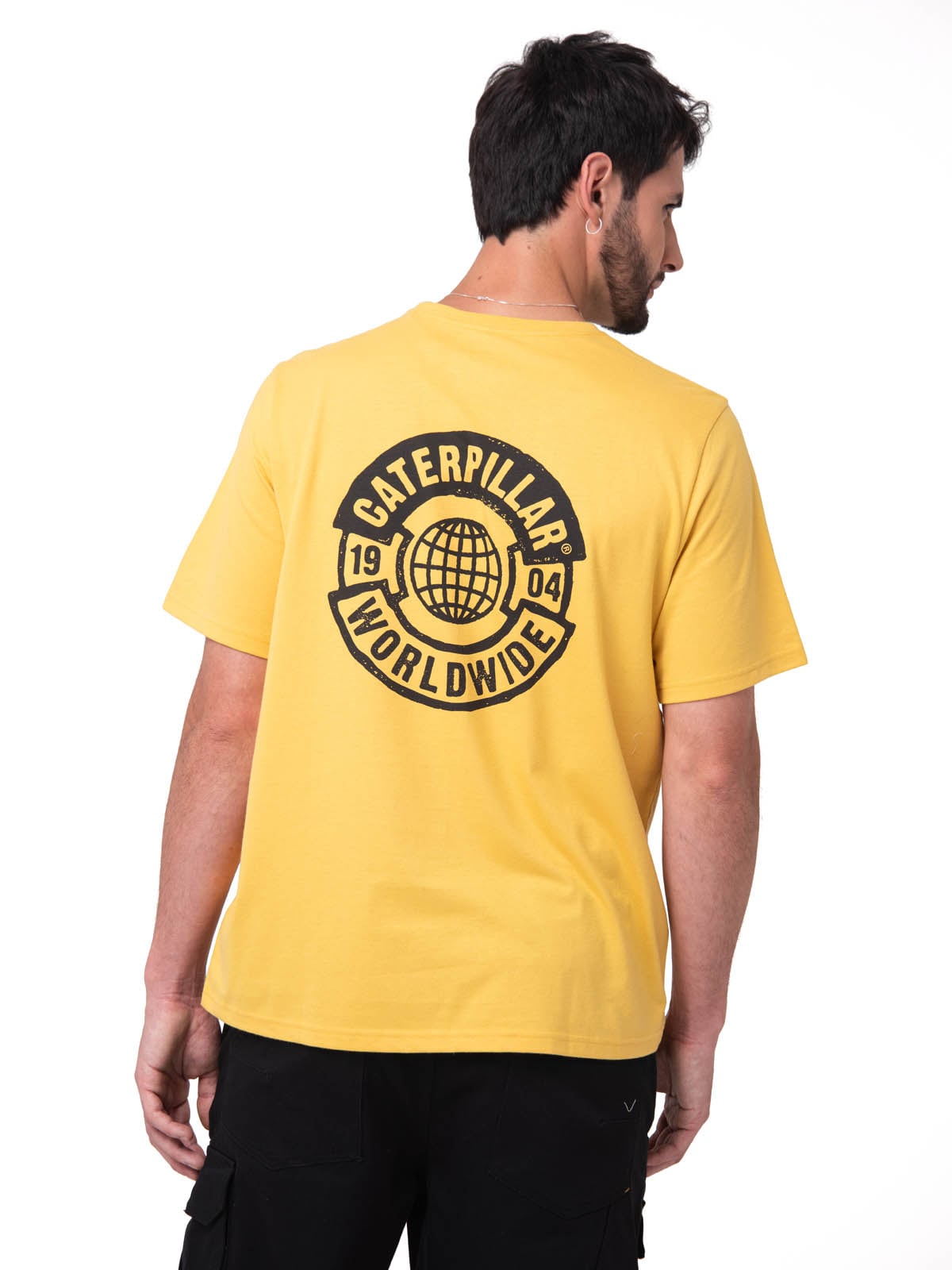 POLERA MANGA CORTA HOMBRE GRAPHIC MOTO AMARILLO CAT - 2