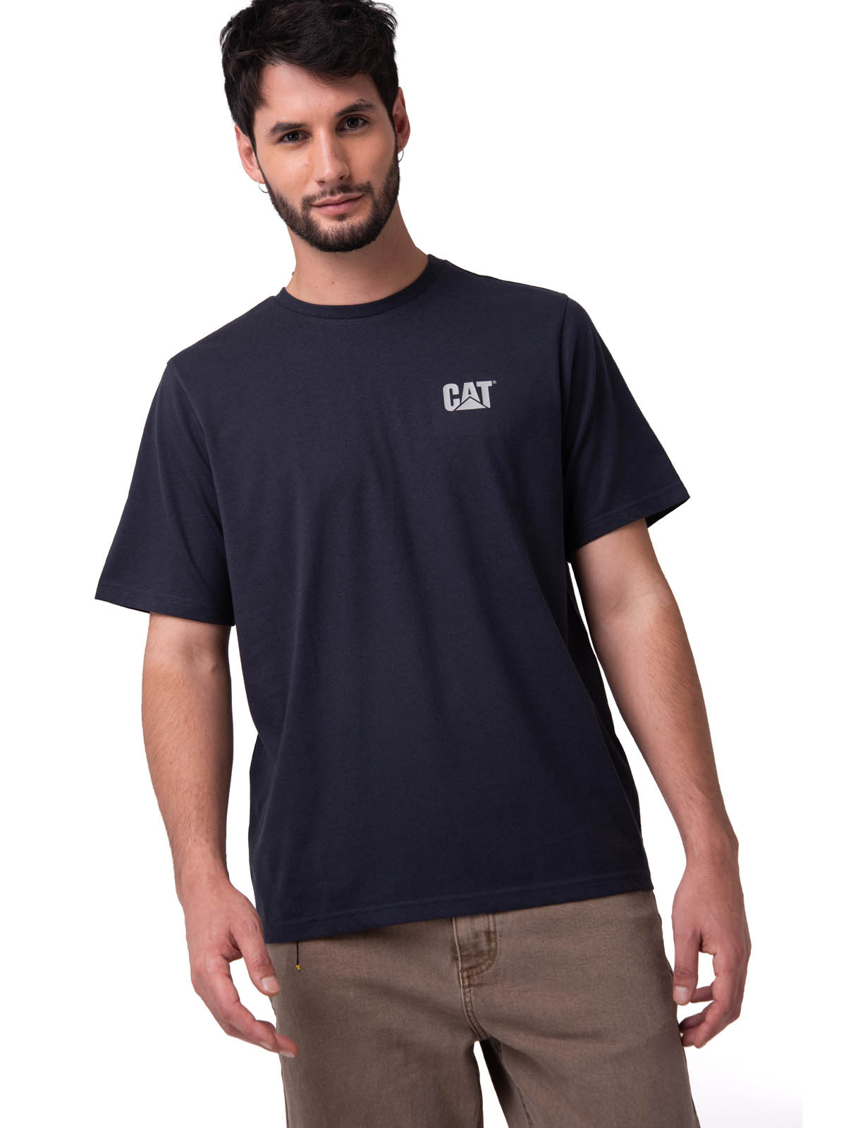 POLERA MANGA CORTA HOMBRE SMALL LOGO AZUL CAT - 1