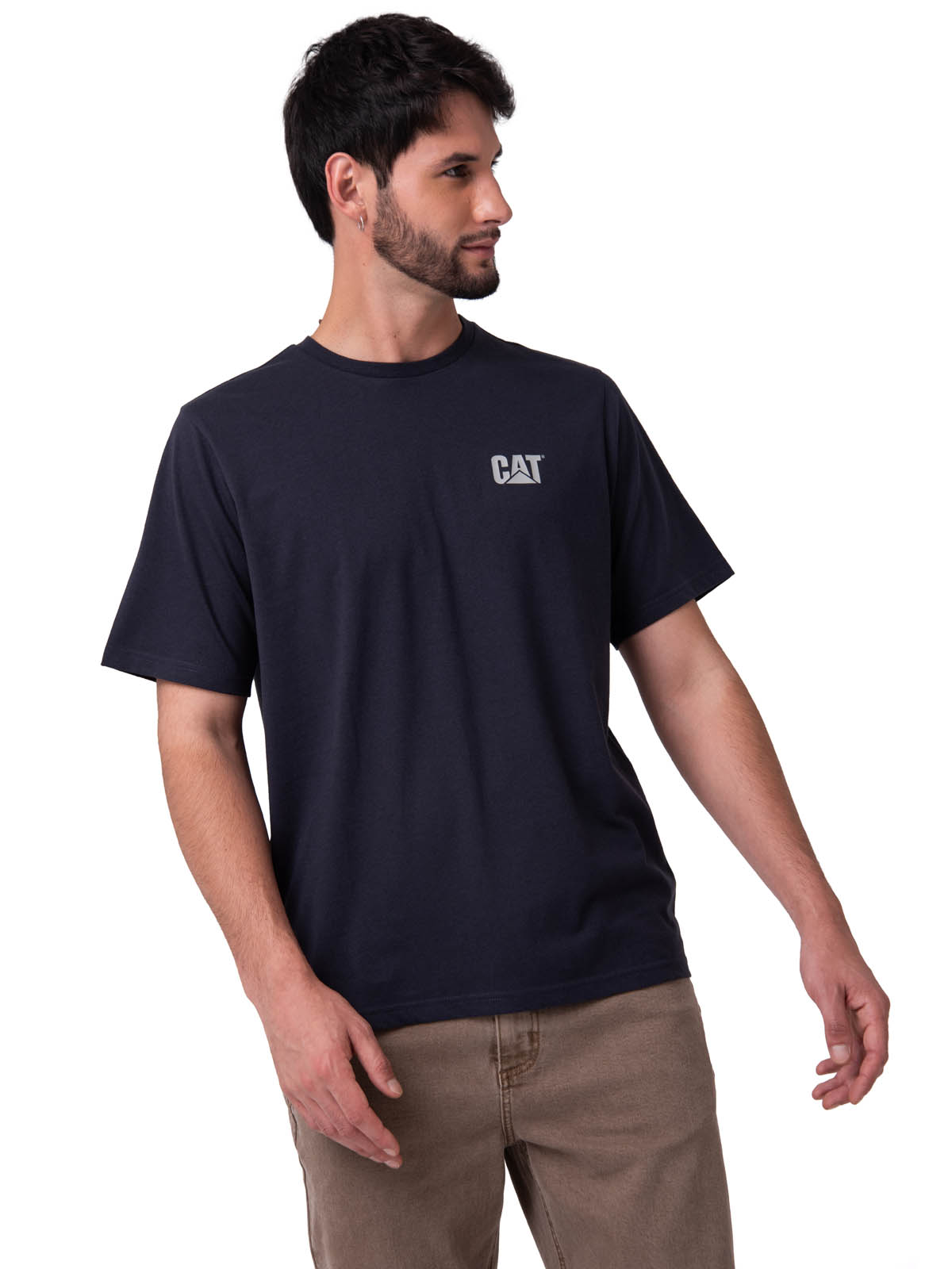 POLERA MANGA CORTA HOMBRE SMALL LOGO AZUL CAT - 2