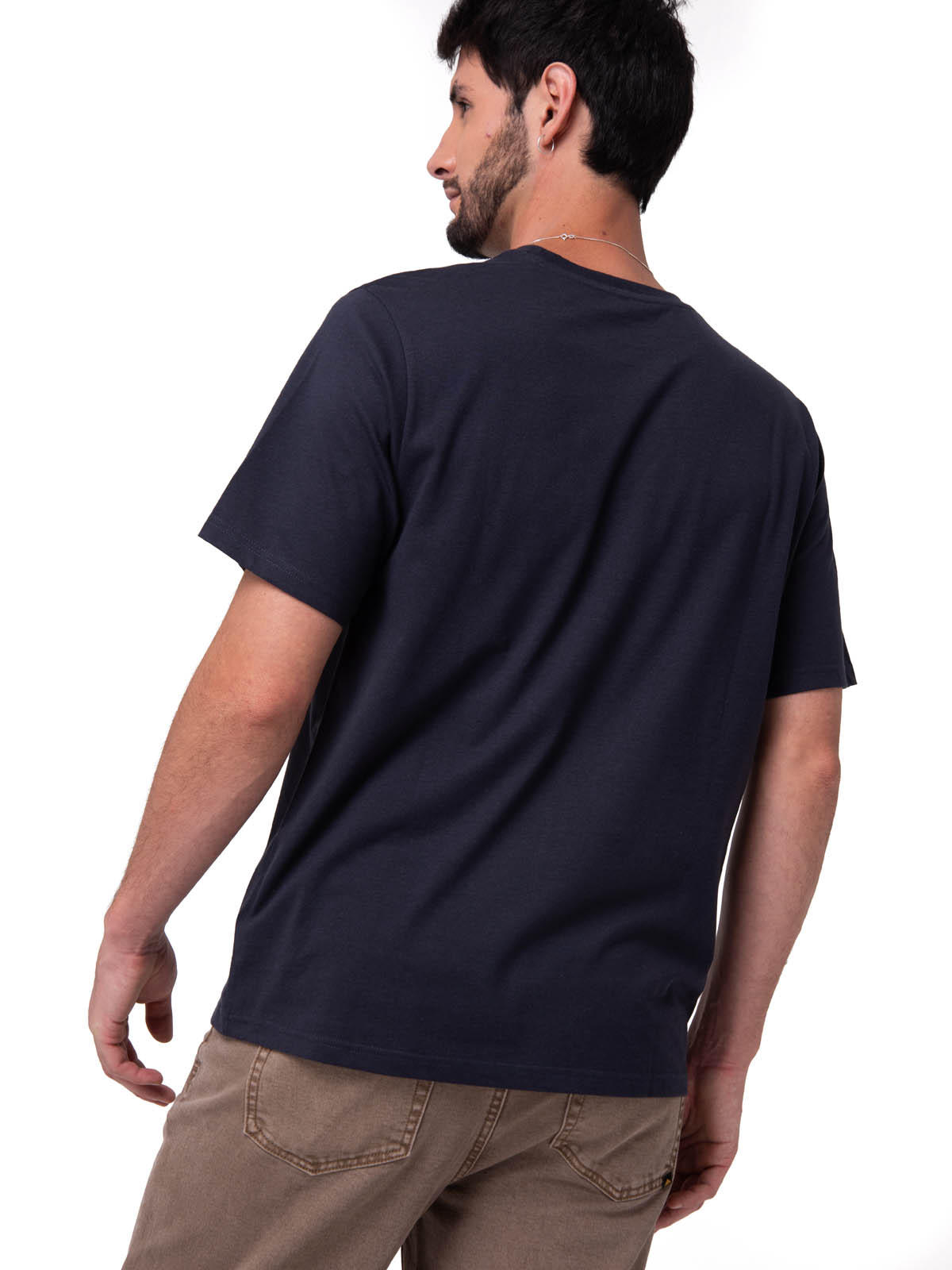 POLERA MANGA CORTA HOMBRE SMALL LOGO AZUL CAT - 4