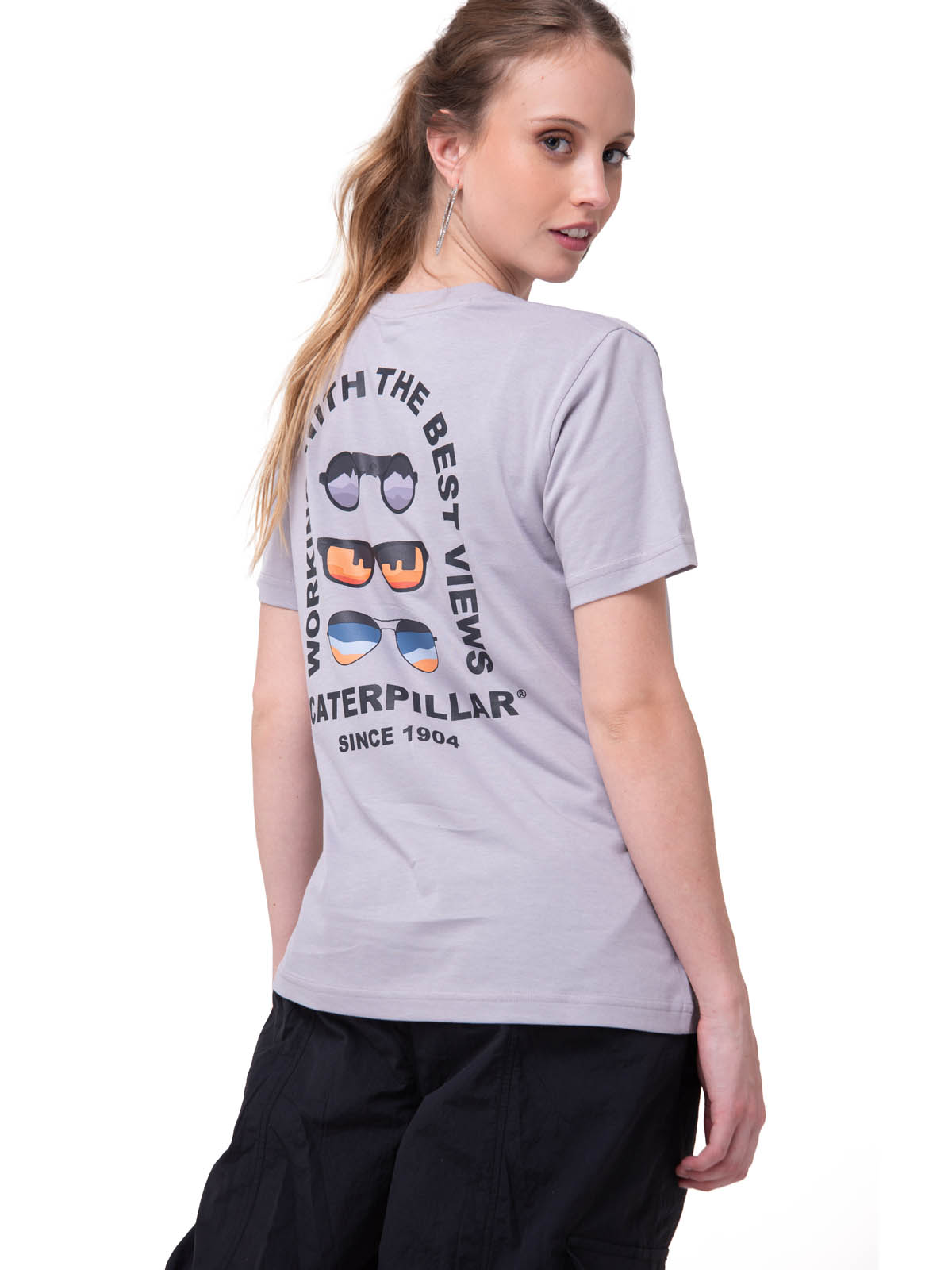 POLERA MANGA CORTA MUJER DISEÑO GRAFICO LILA CAT - 2