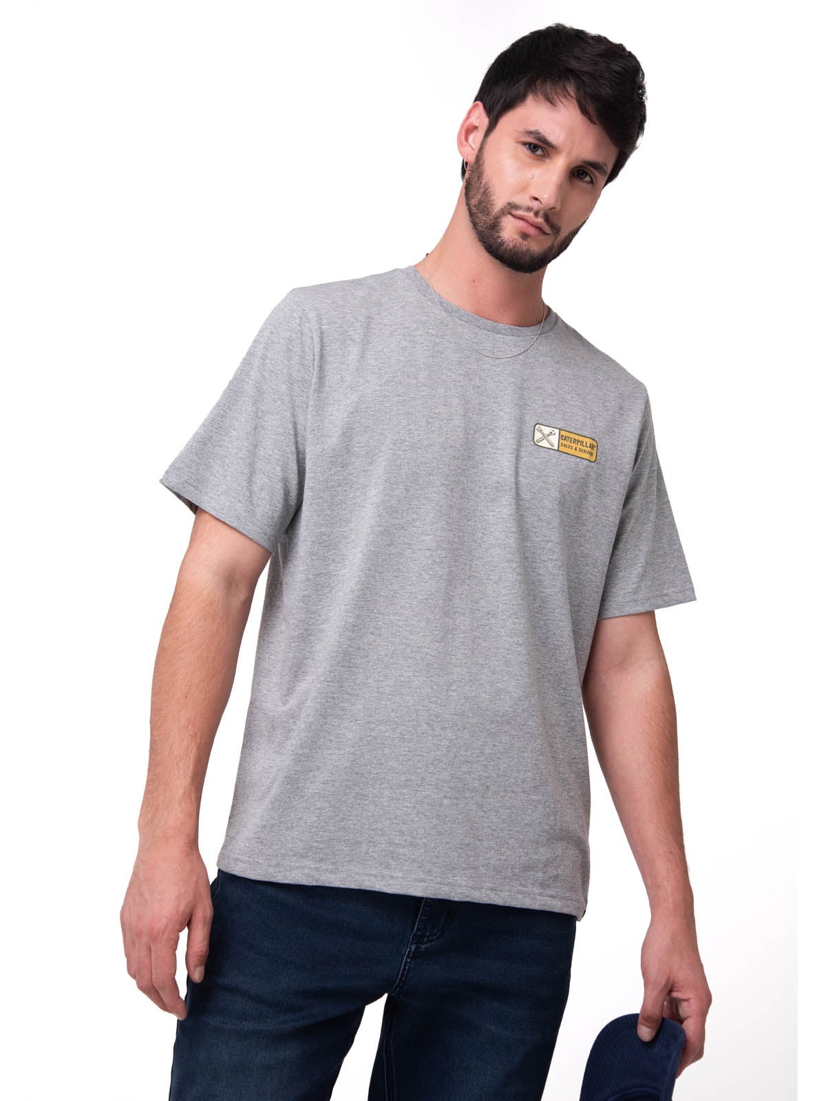POLERA MANGA CORTA HOMBRE SALES AND SERVICE GRIS CAT - 1