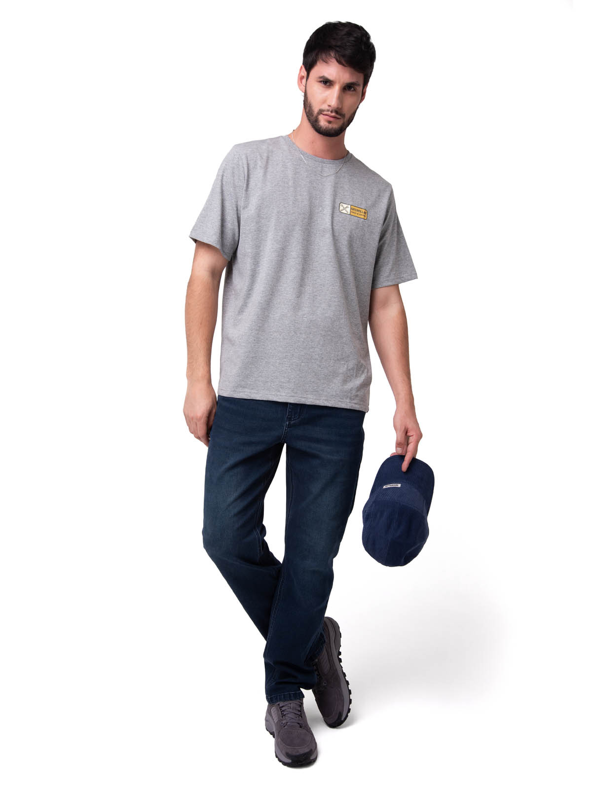 POLERA MANGA CORTA HOMBRE SALES AND SERVICE GRIS CAT - 5