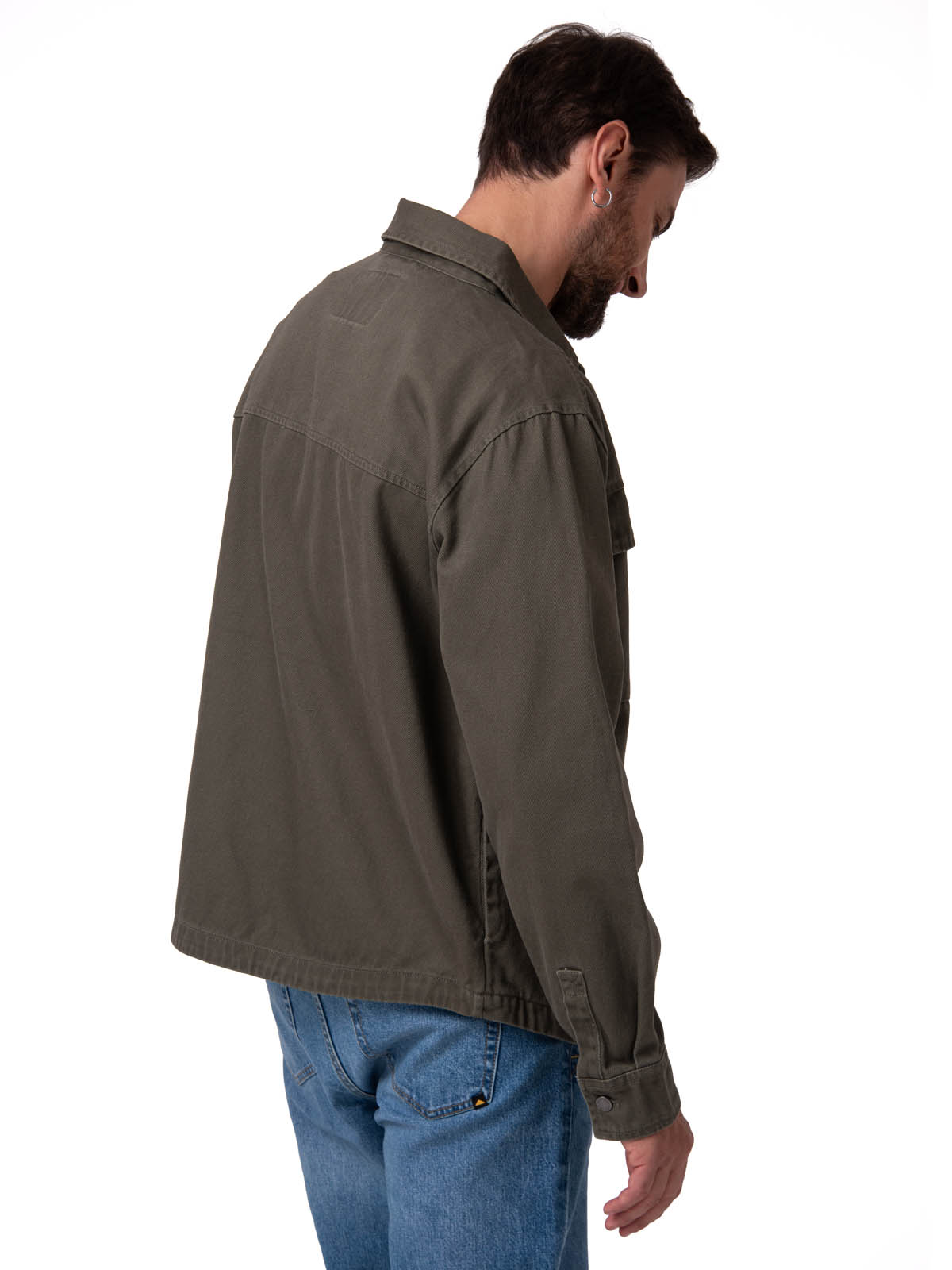 CHAQUETA HOMBRE TWILL OVERSHIRT VERDE CAT - 2