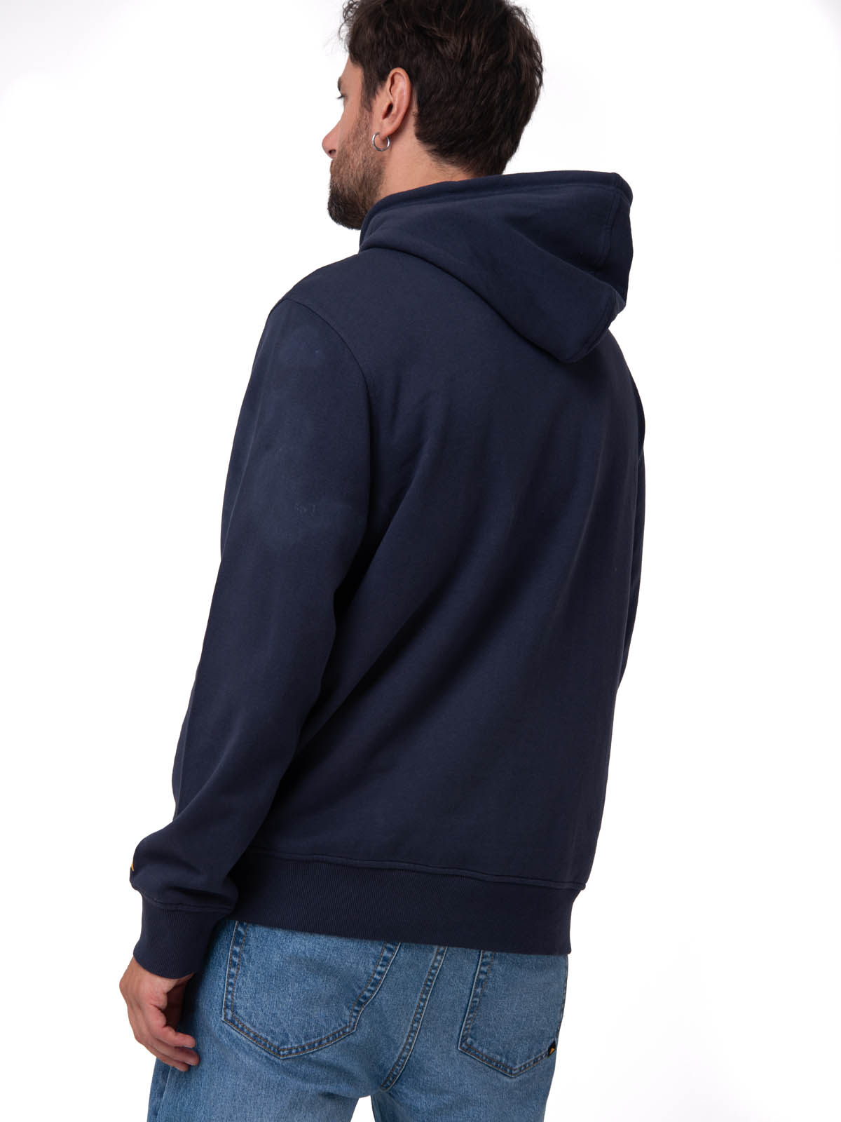 POLERON HOMBRE LOGO AZUL OSCURO CAT - 2