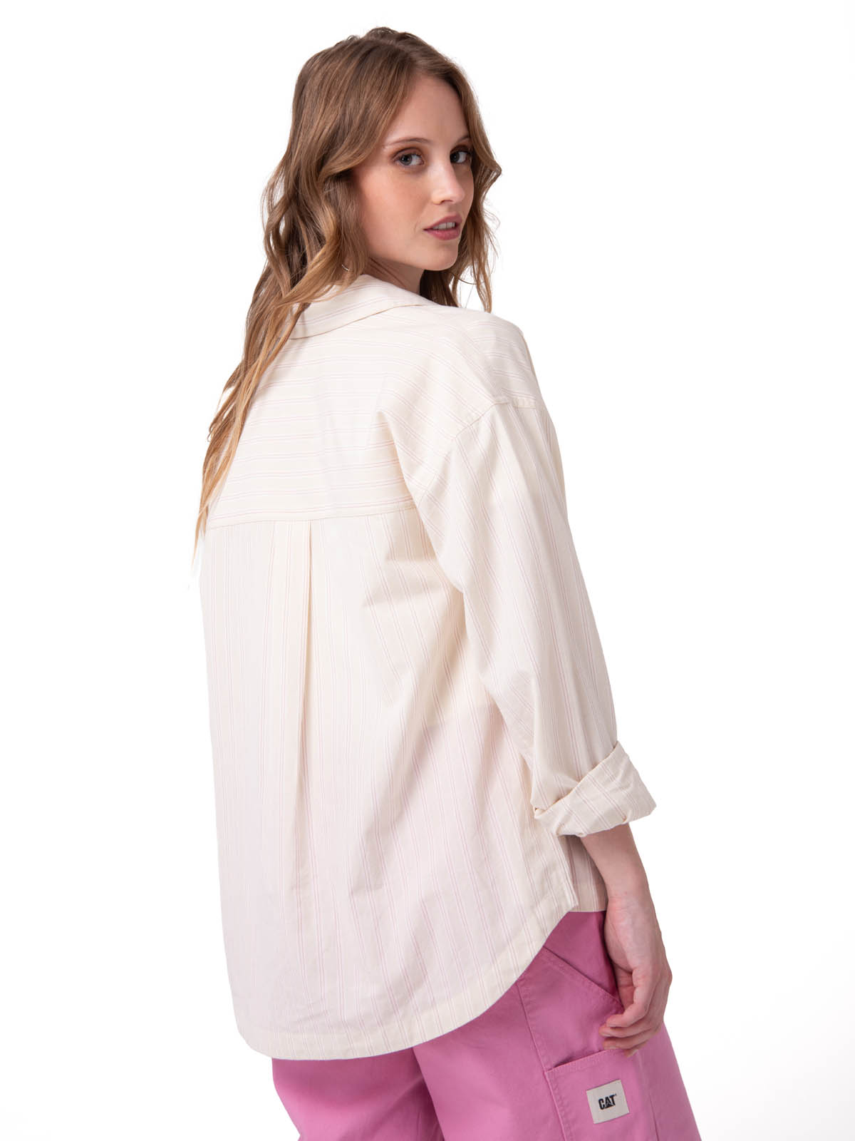 CAMISA MANGA LARGA MUJER OVERSIZED BLANCO CAT - 2