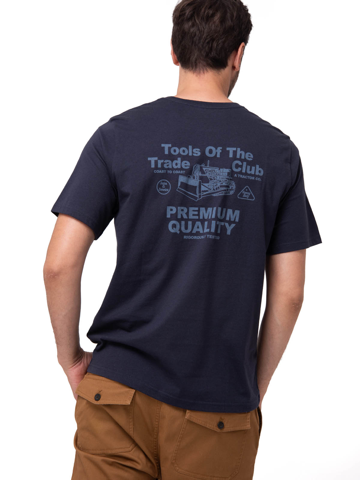 POLERA MANGA CORTA HOMBRE HERITAGE AZUL OSCURO CAT - 2