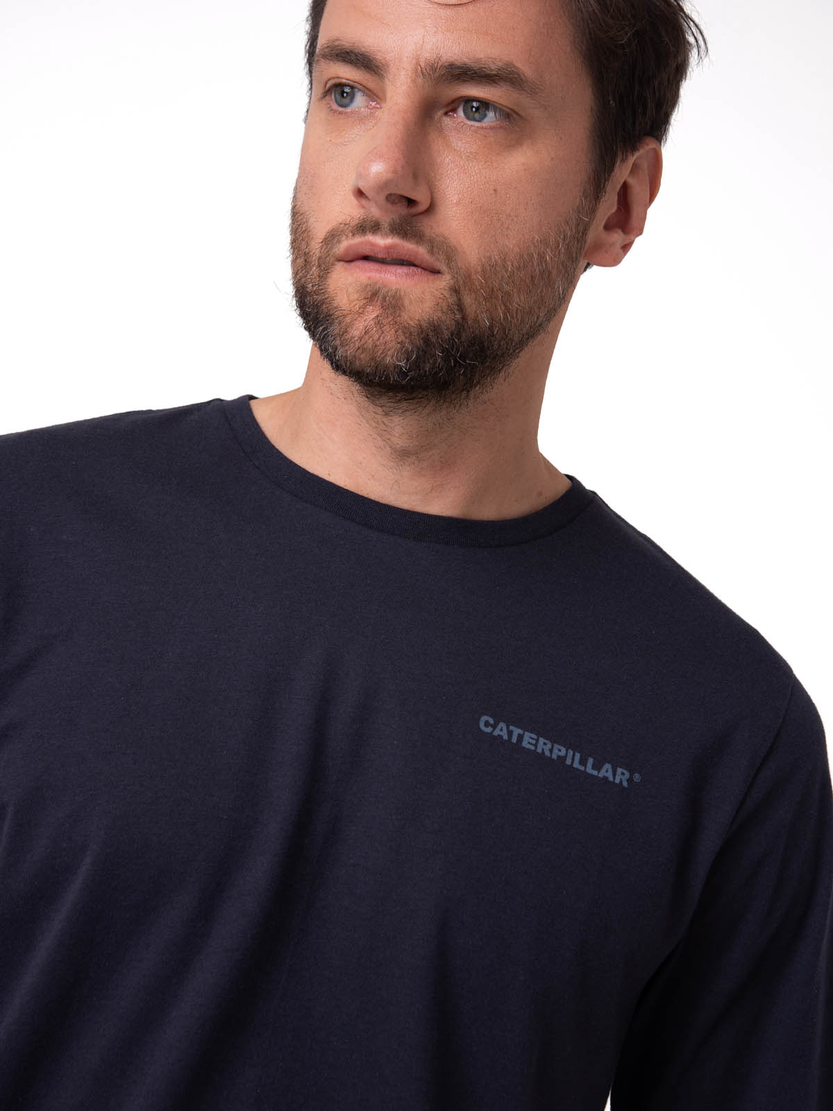 POLERA MANGA CORTA HOMBRE HERITAGE AZUL OSCURO CAT - 4