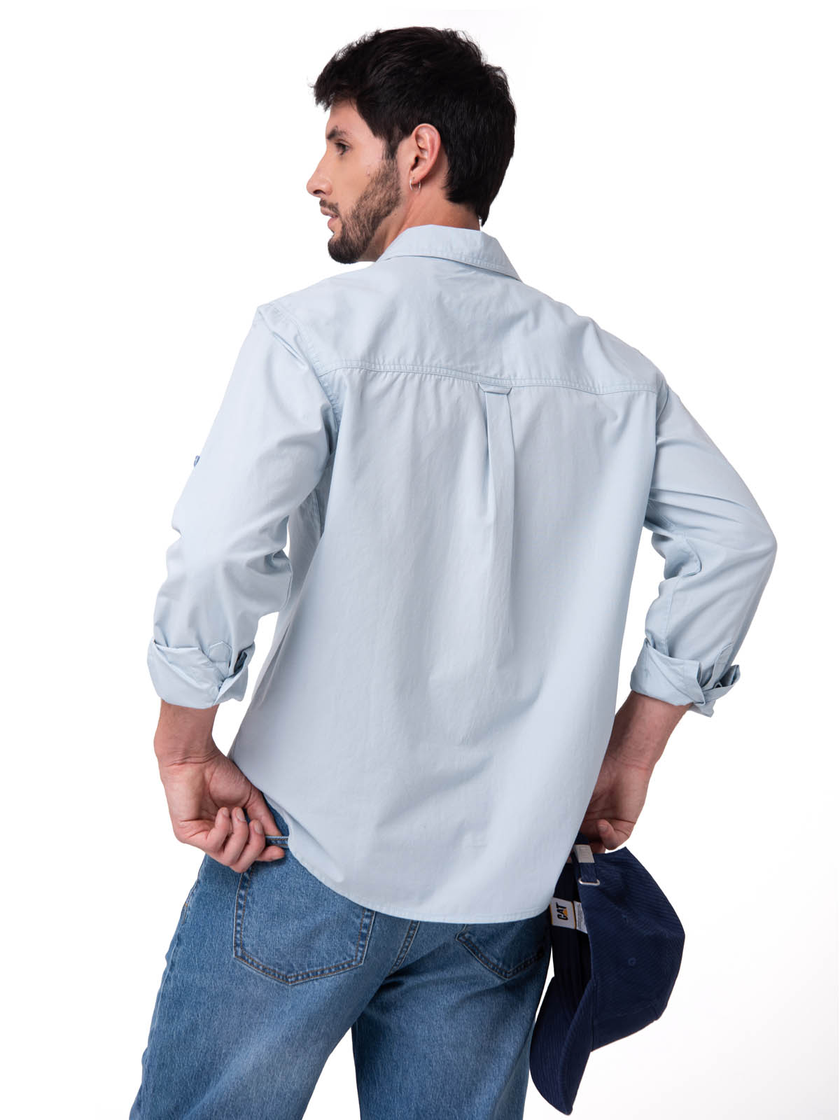 CAMISA HOMBRE POPPLIN CONVERTIBLE CELESTE CAT - 2