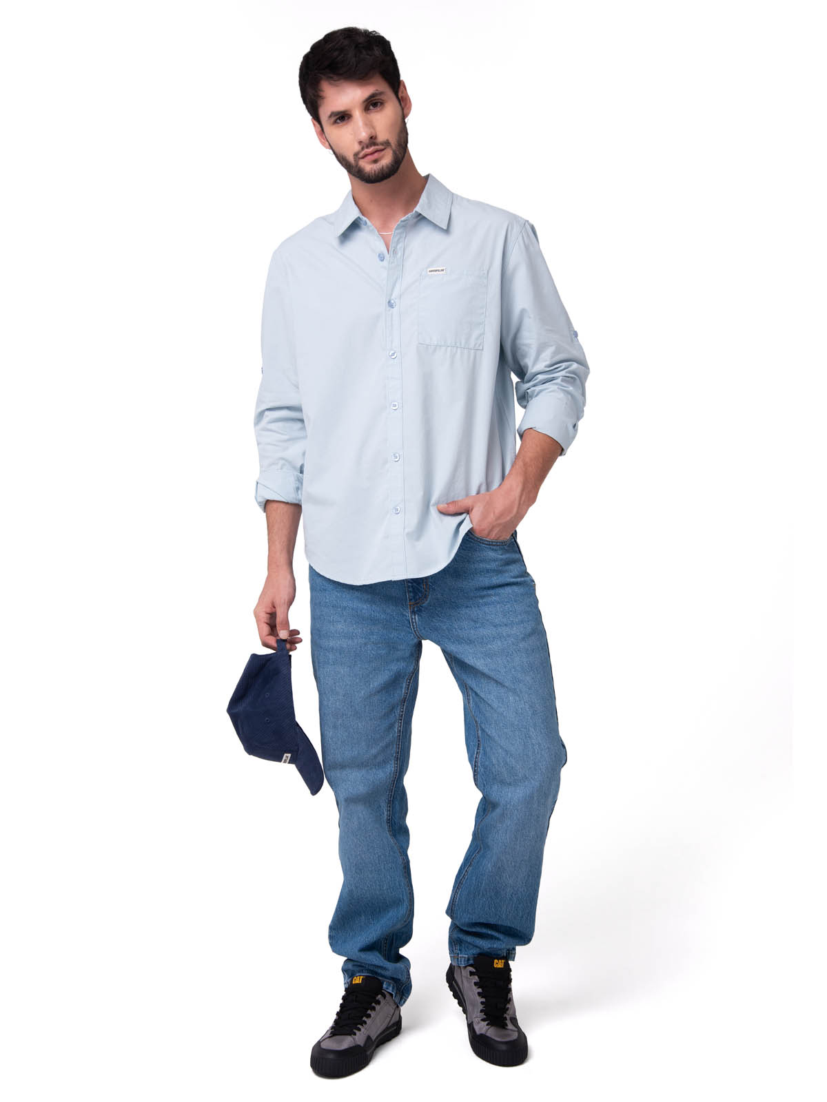 CAMISA HOMBRE POPPLIN CONVERTIBLE CELESTE CAT - 5