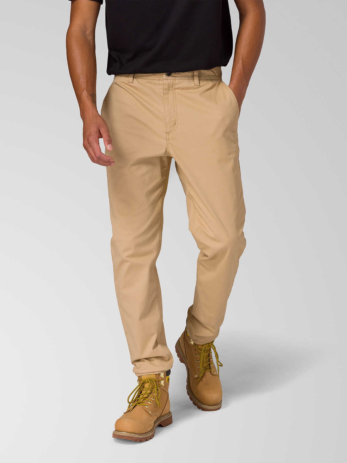PANTALON HOMBRE SLIM TAPERED CHINO BEIGE CAT - 2