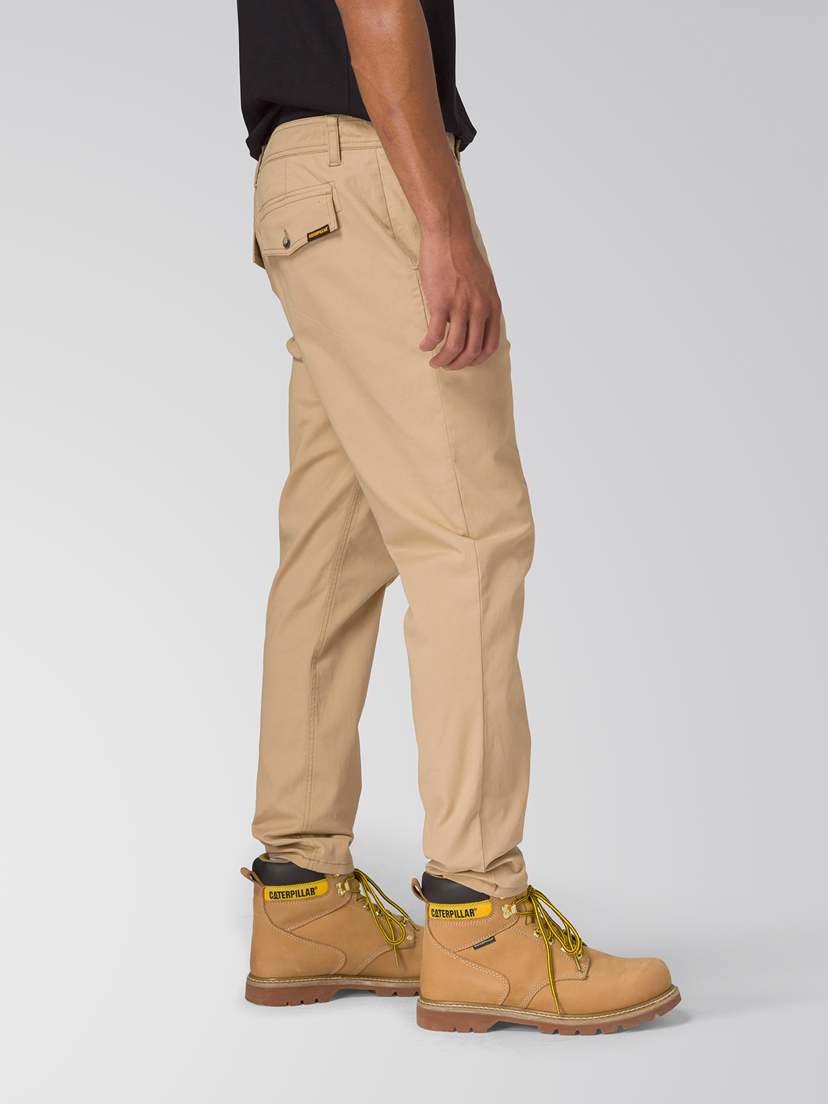 PANTALON HOMBRE SLIM TAPERED CHINO BEIGE CAT - 5