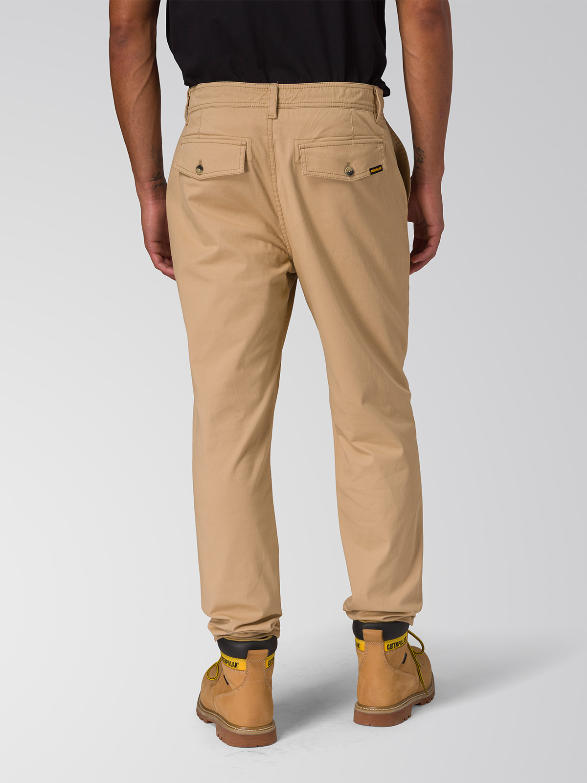 PANTALON HOMBRE SLIM TAPERED CHINO BEIGE CAT - 6