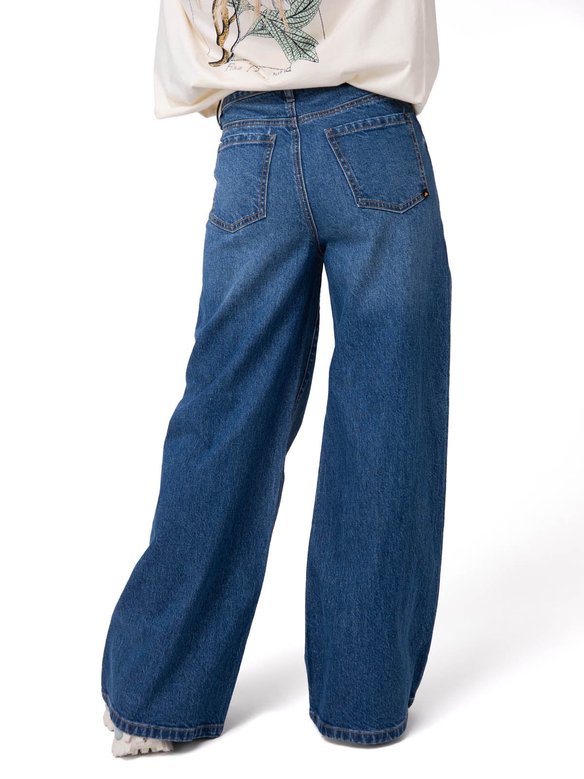 JEANS WIDE LEG MUJER DENIM AZUL CAT - 2