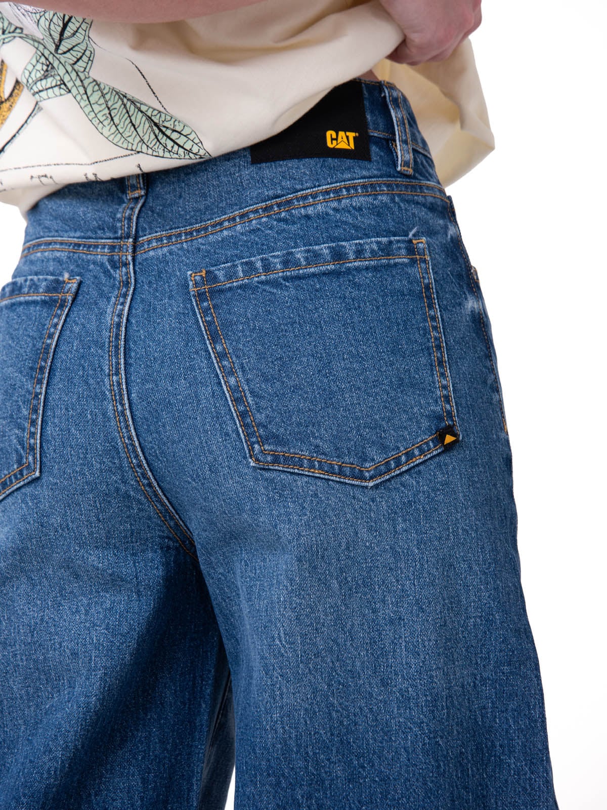 JEANS WIDE LEG MUJER DENIM AZUL CAT - 4