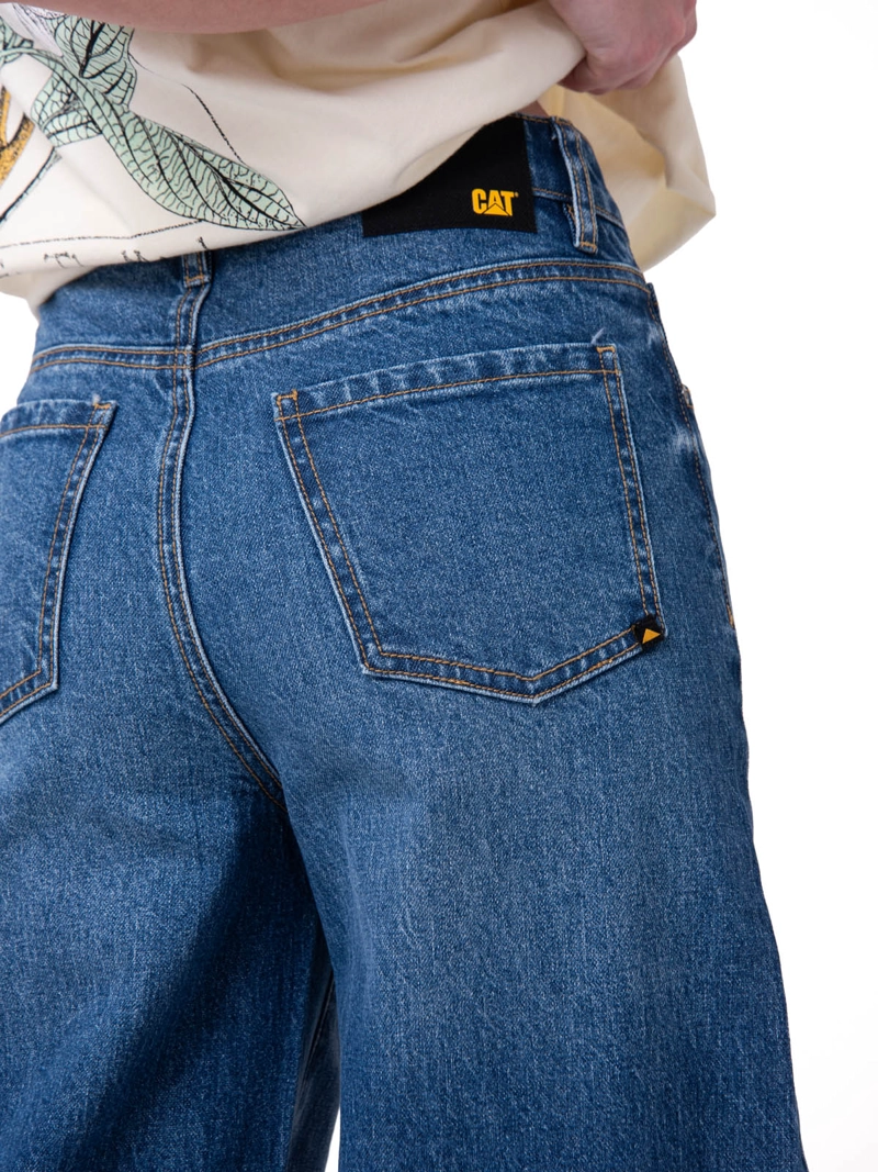 JEANS WIDE LEG MUJER DENIM AZUL CAT - 4