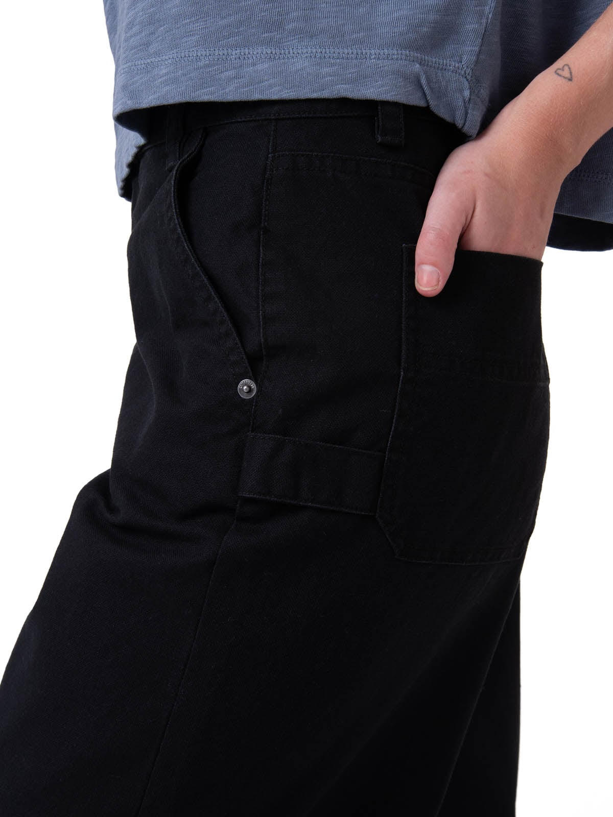 PANTALON MUJER CANVAS CARPENTER NEGRO CAT - 4