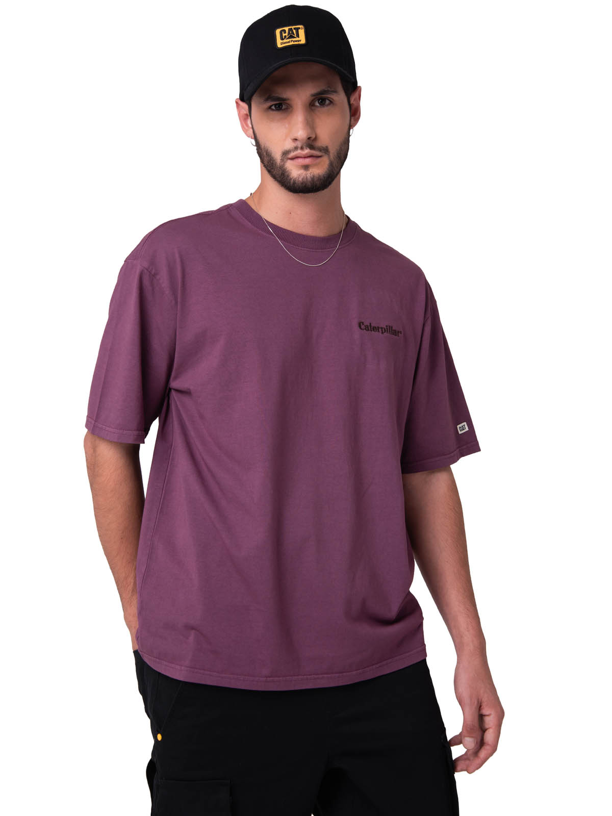 POLERA MANGA CORTA HEAVYWEIGHT RELAXED BURDEO CAT - 1