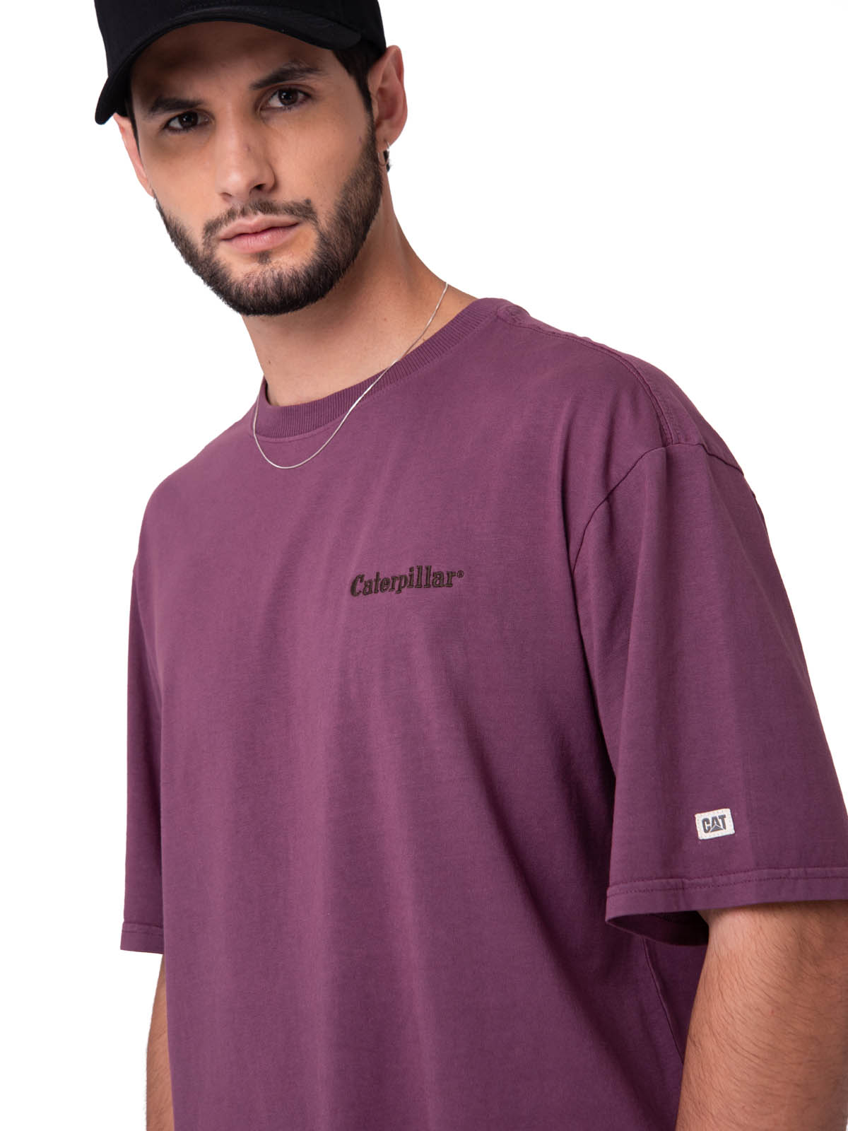 POLERA MANGA CORTA HEAVYWEIGHT RELAXED BURDEO CAT - 4