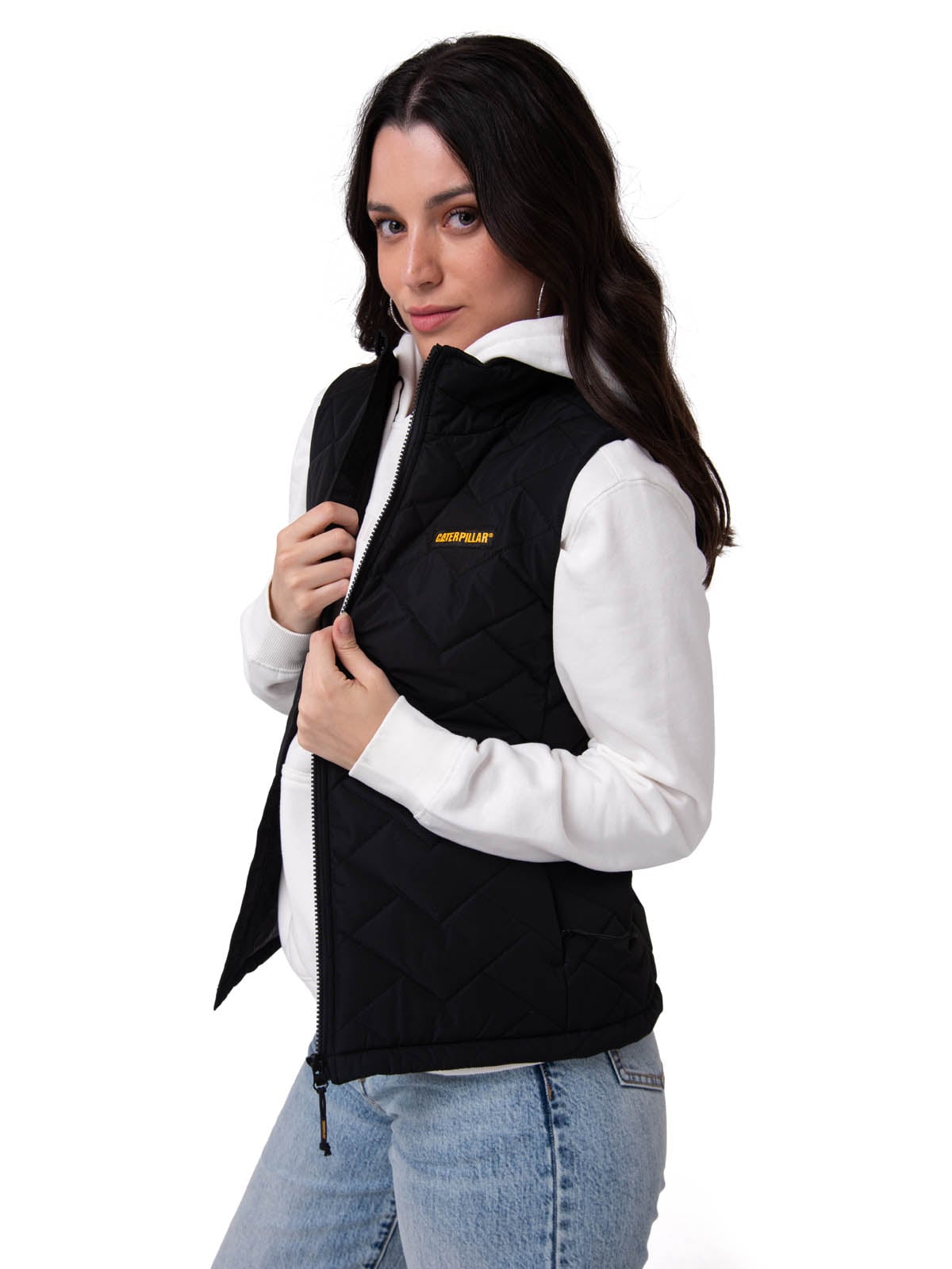 PARKA SIN MANGAS MUJER MEDIUMWEIGHT NEGRO CAT - 1