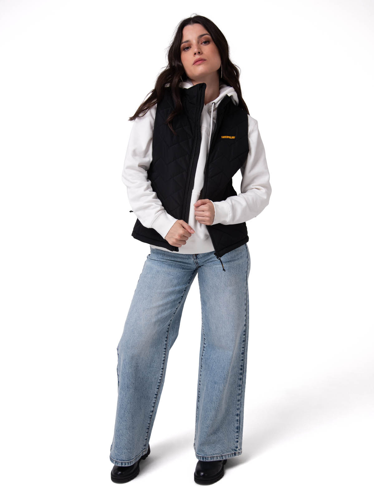 PARKA SIN MANGAS MUJER MEDIUMWEIGHT NEGRO CAT - 5