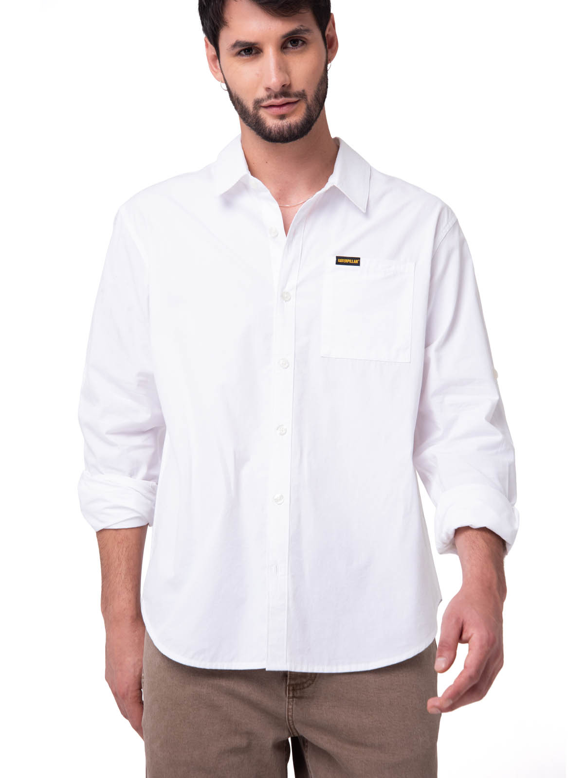 CAMISA HOMBRE POPPLIN CONVERTIBLE BLANCO CAT - 2