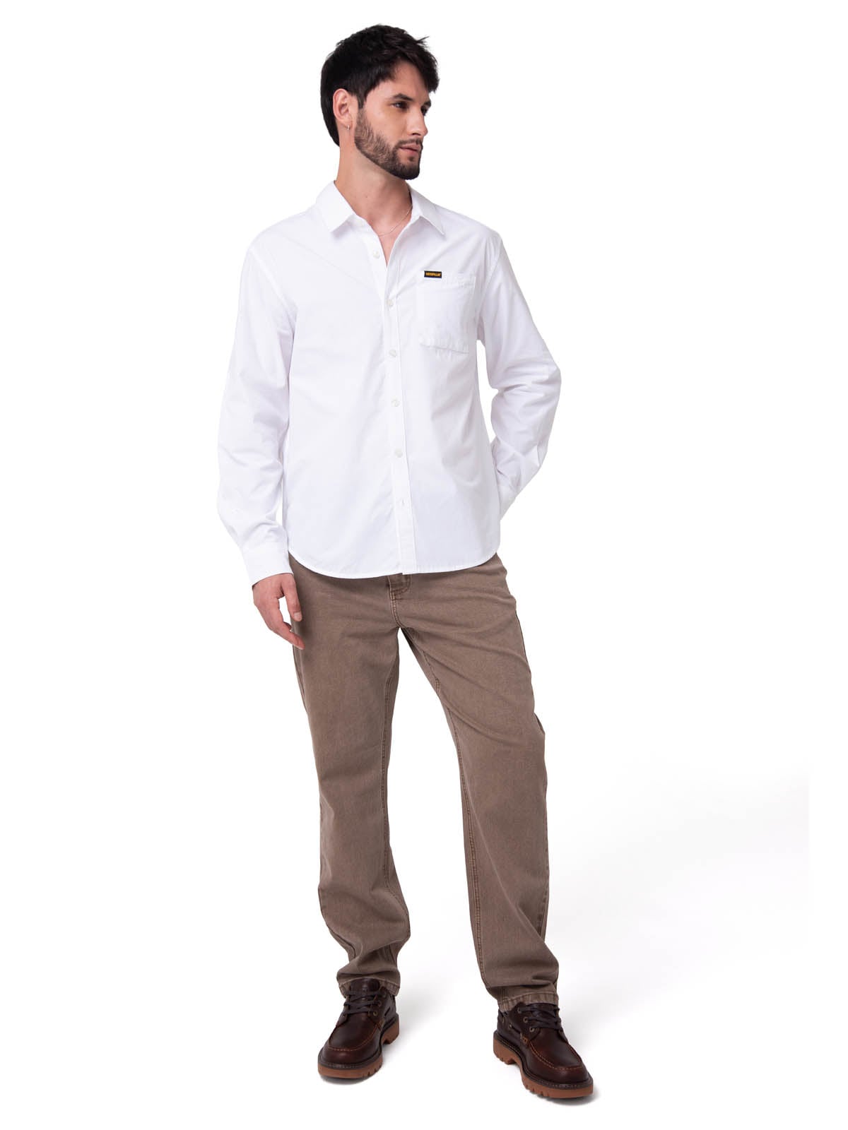 CAMISA HOMBRE POPPLIN CONVERTIBLE BLANCO CAT - 6