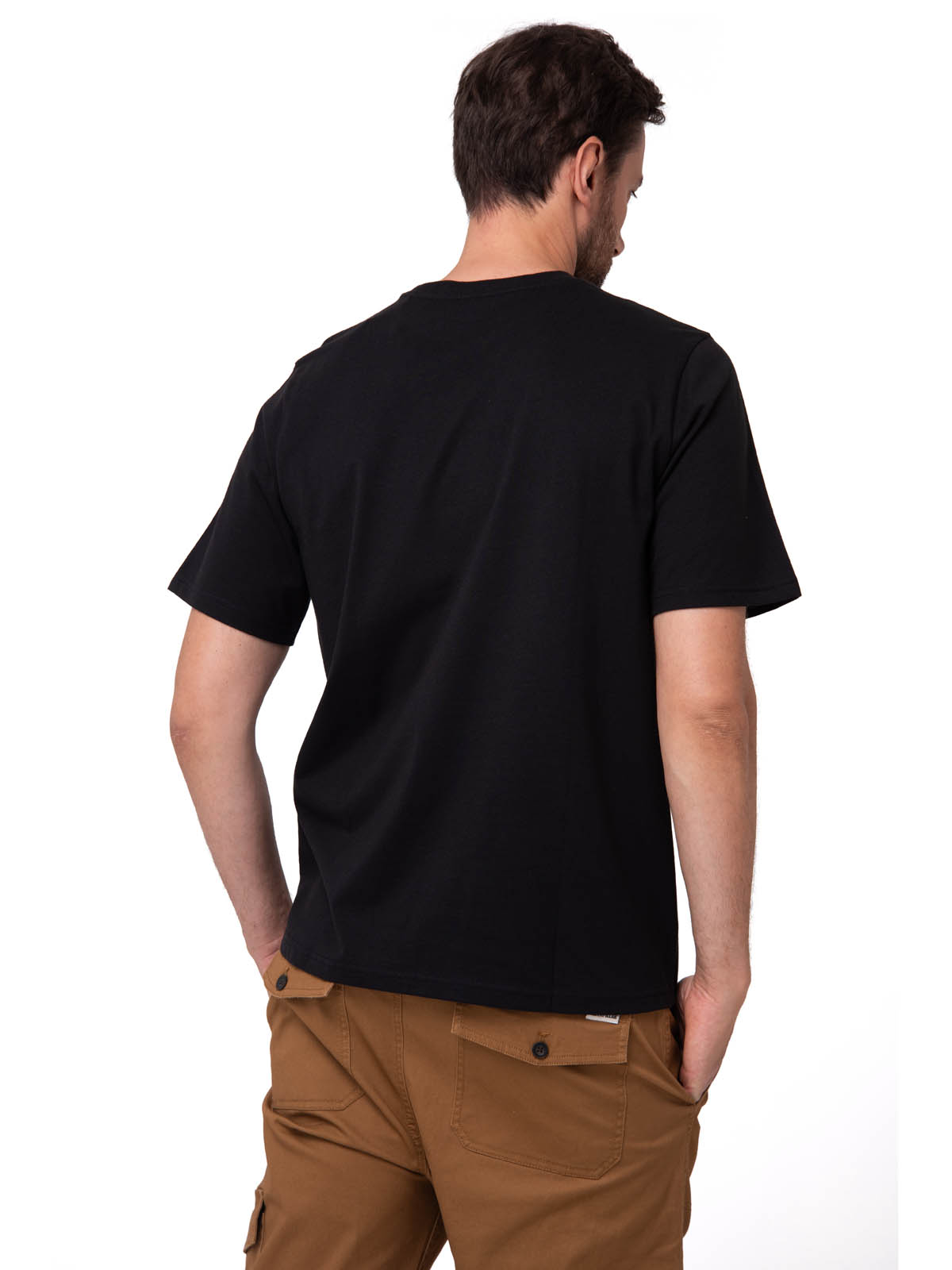 POLERA MANGA CORTA HOMBRE SMALL LOGO NEGRO CAT - 2