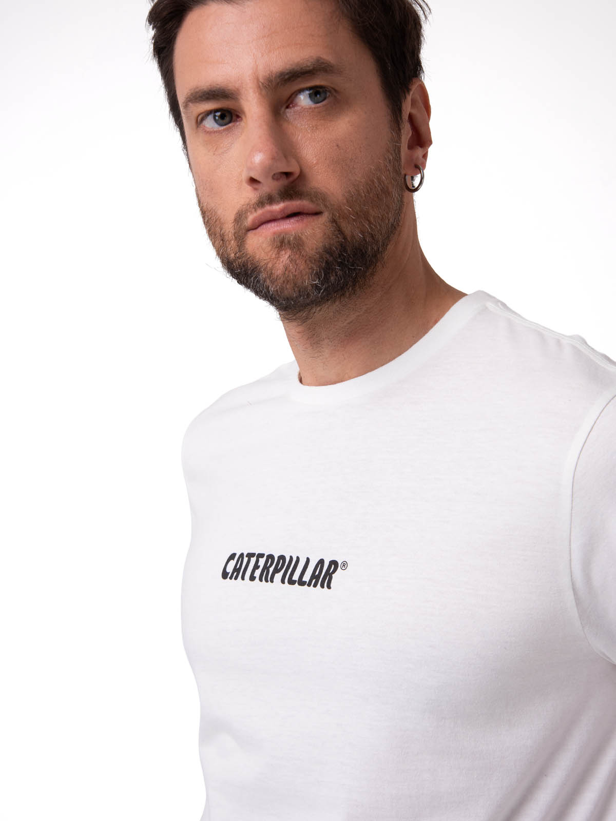 POLERA MANGA CORTA HOMBRE GRAPHIC MOTO BLANCO CAT - 4