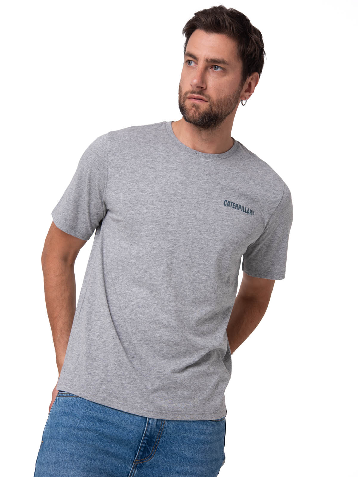 POLERA MANGA CORTA HOMBRE HERITAGE GRIS CAT - 1
