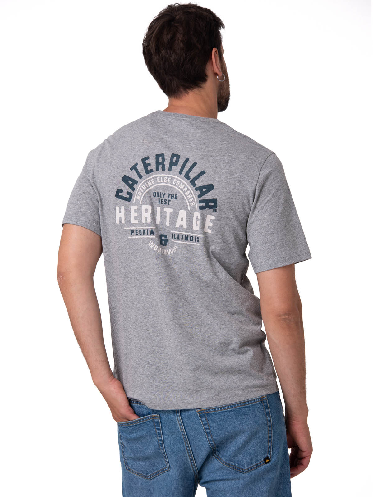POLERA MANGA CORTA HOMBRE HERITAGE GRIS CAT - 2