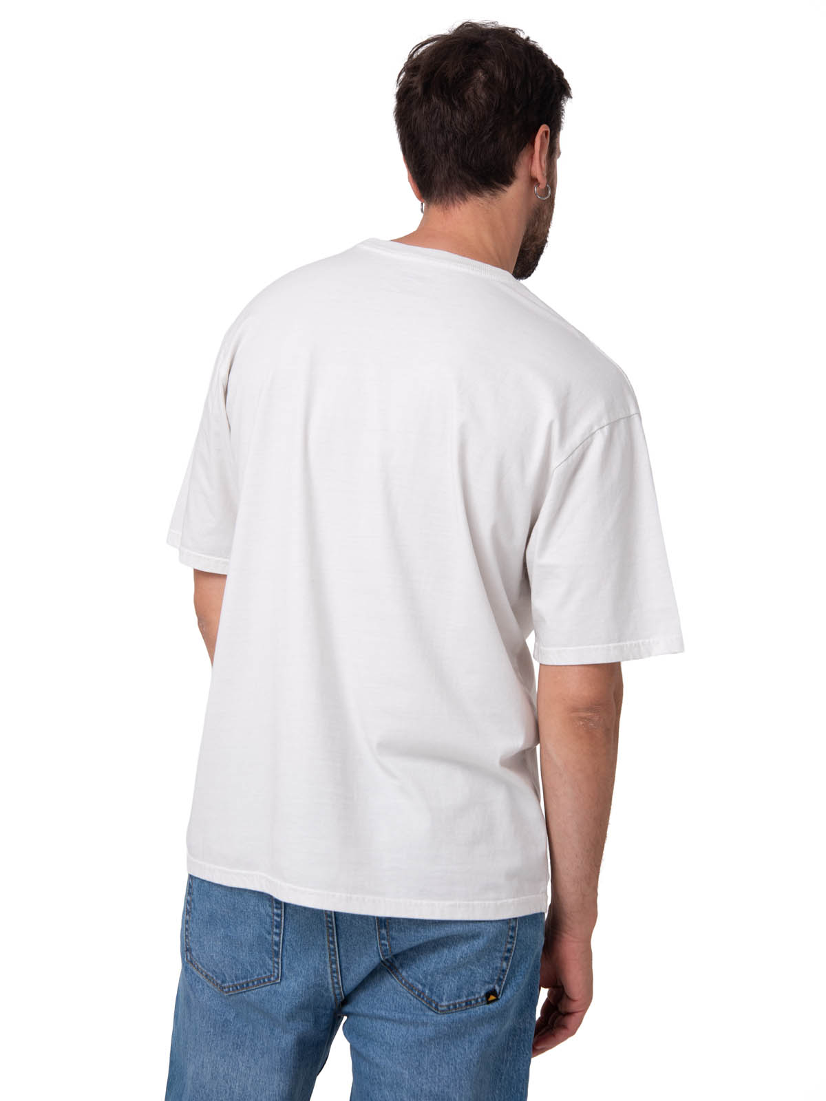 POLERA MANGA CORTA HEAVYWEIGHT RELAXED BLANCO CAT - 4