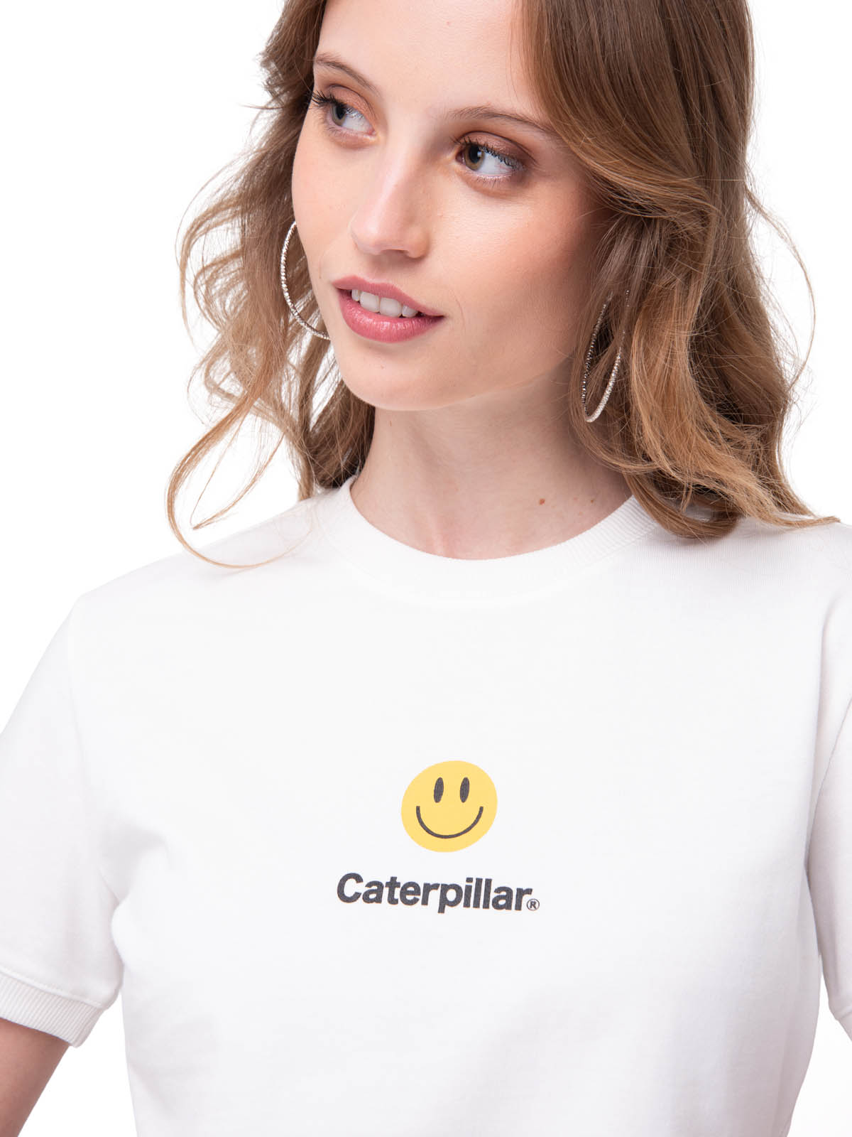 POLERA MC MUJER CATERPILLAR SMILEY C BLANCO CAT - 4