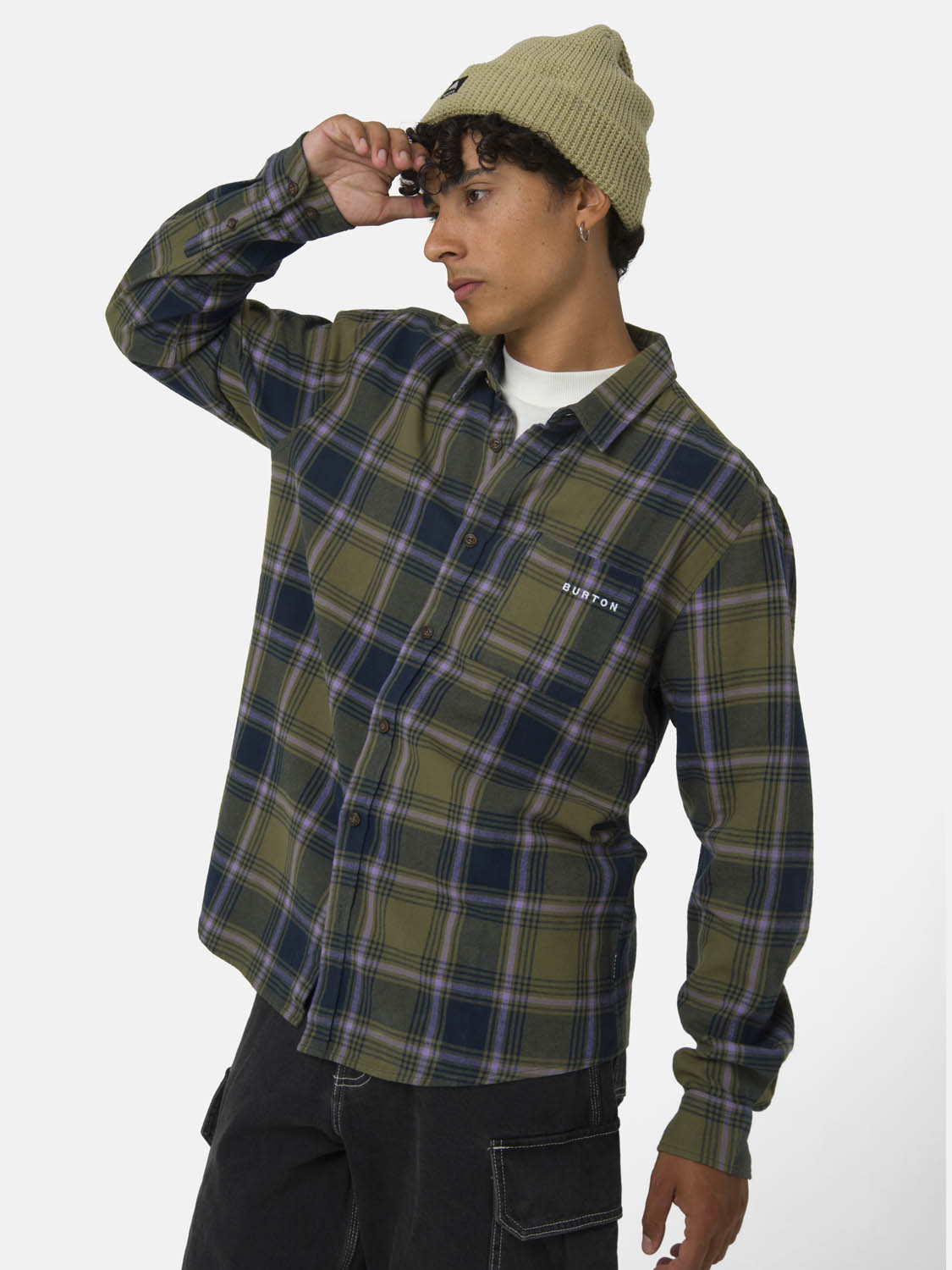 CAMISA HOMBRE MANGA LARGA VERDE  BURTON - 1