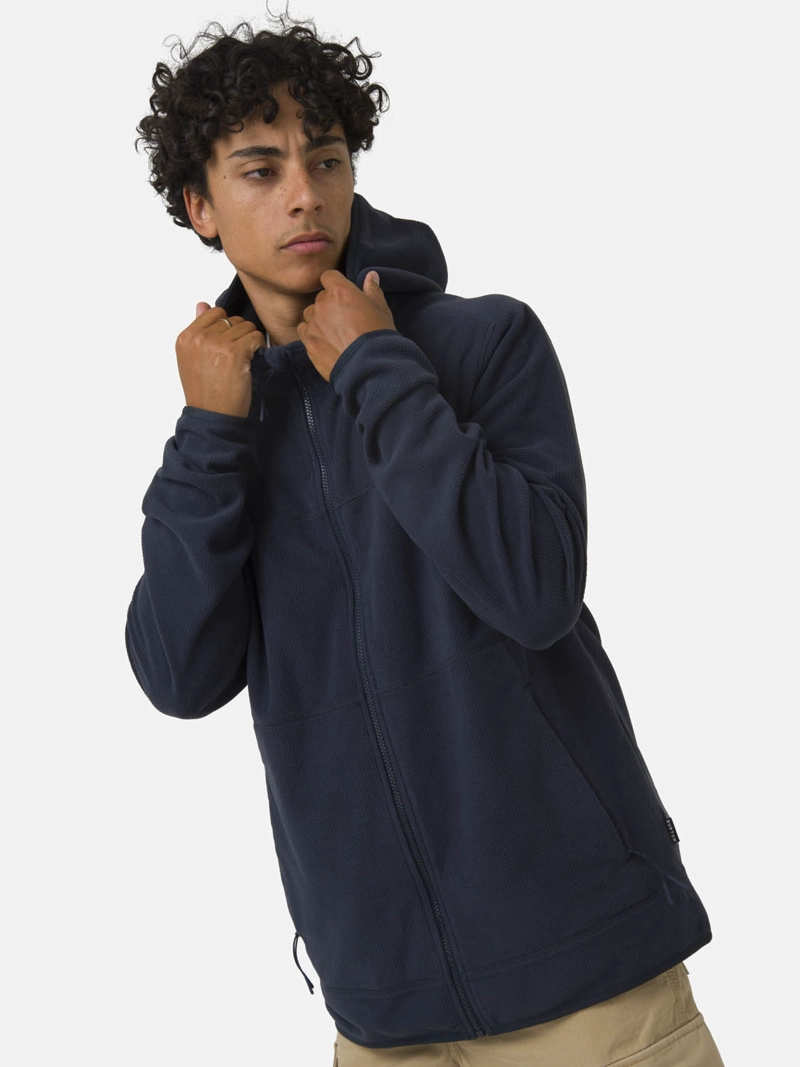 POLERON UNISEX FULL ZIPPER HEXAGONAL AZUL  BURTON - 1