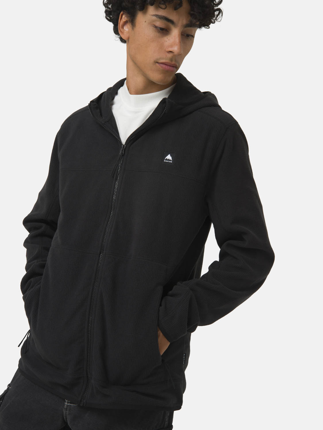 POLERON UNISEX FULL ZIPPER HEXAGONAL GRIS  BURTON - 1