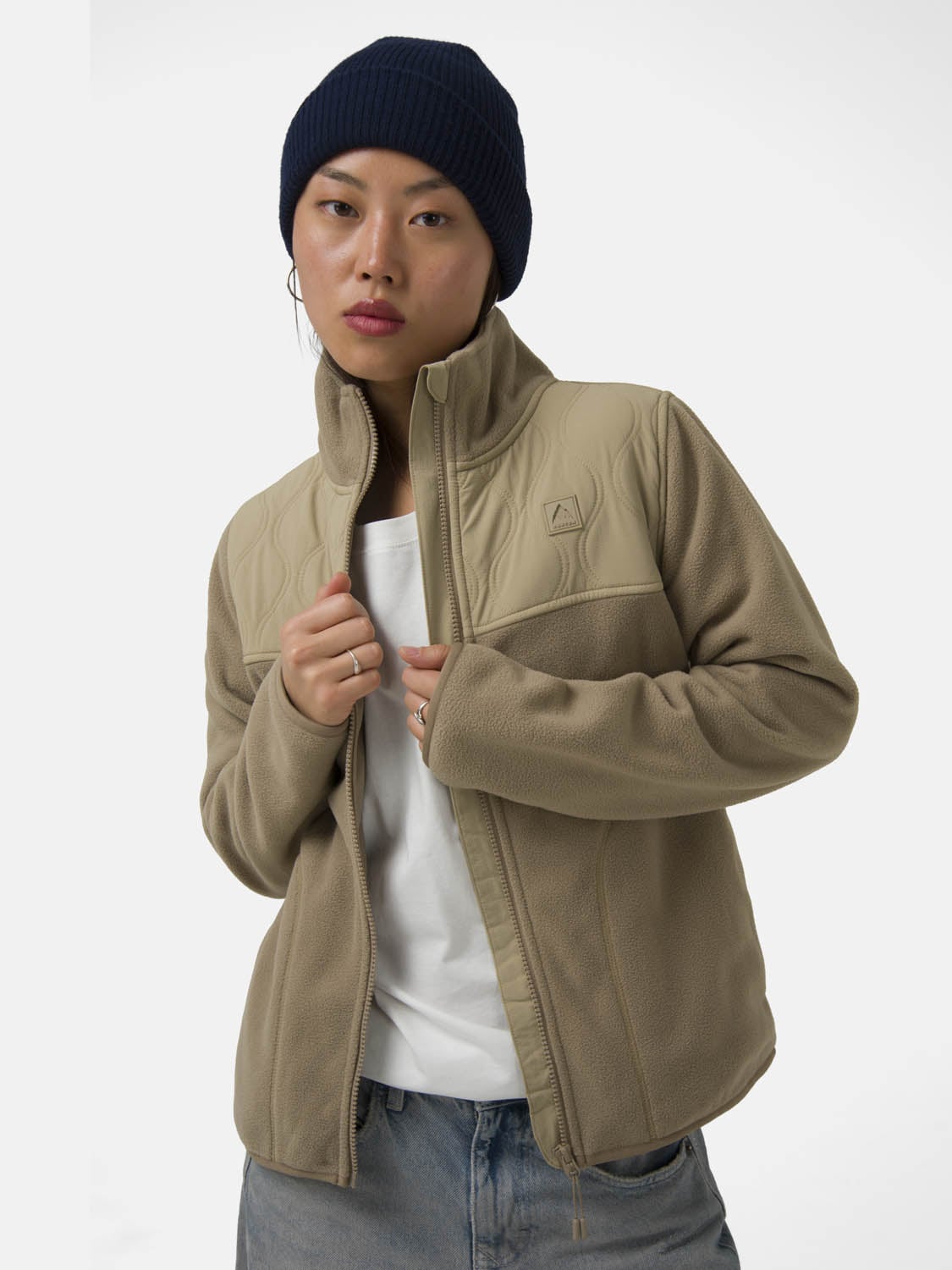 POLAR MUJER FULL ZIPPER BEIGE  BURTON - 1