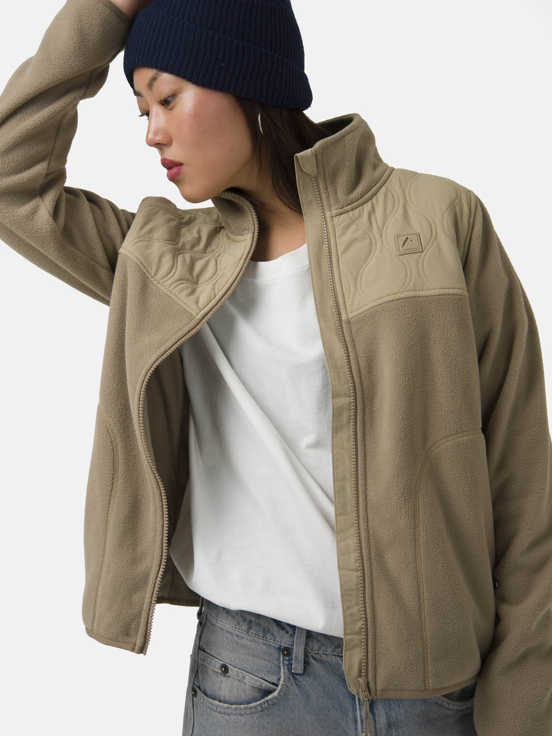 POLAR MUJER FULL ZIPPER BEIGE  BURTON - 4