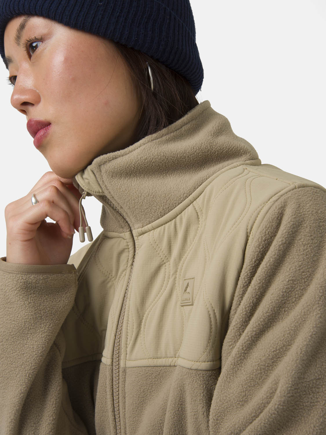 POLAR MUJER FULL ZIPPER BEIGE  BURTON - 5