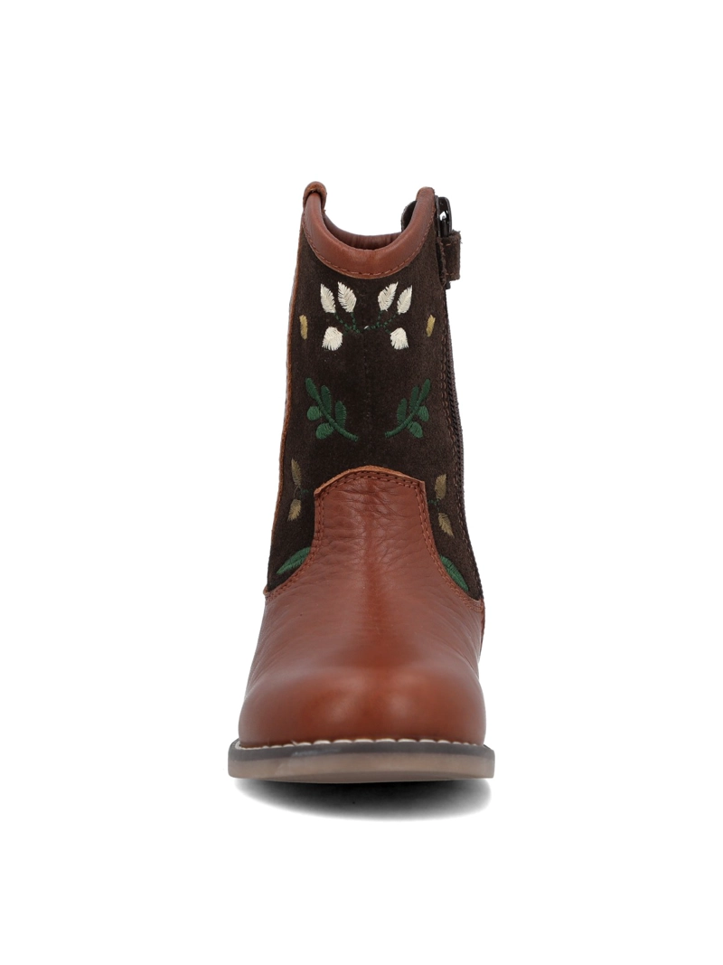 BOTA CUERO NIÑA ROMANA CAFE  OSCURO HUSH PUPPIES KIDS - 4