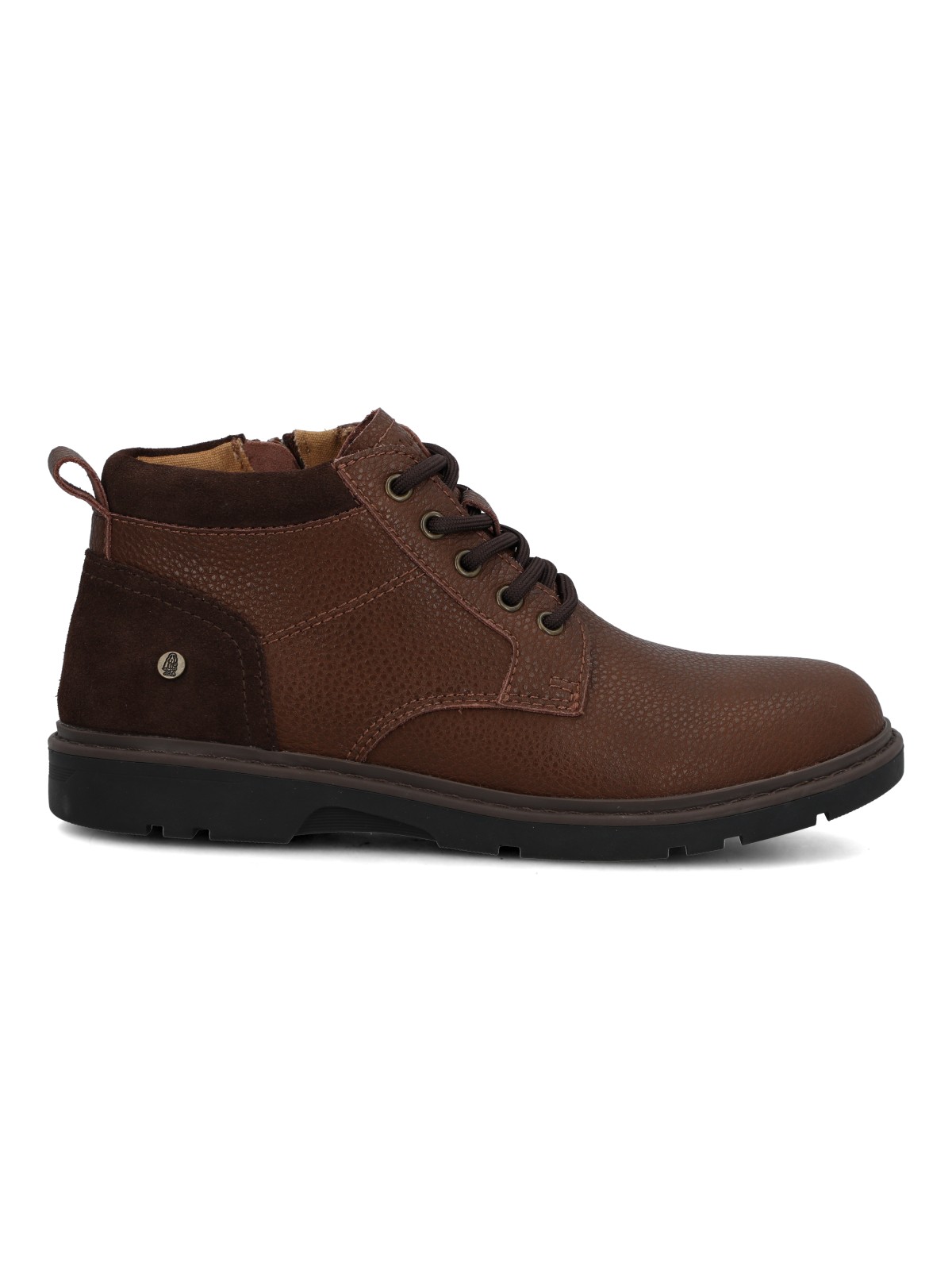BOTIN CUERO NIÑO TICO CAFE  OSCURO HUSH PUPPIES KIDS - 1