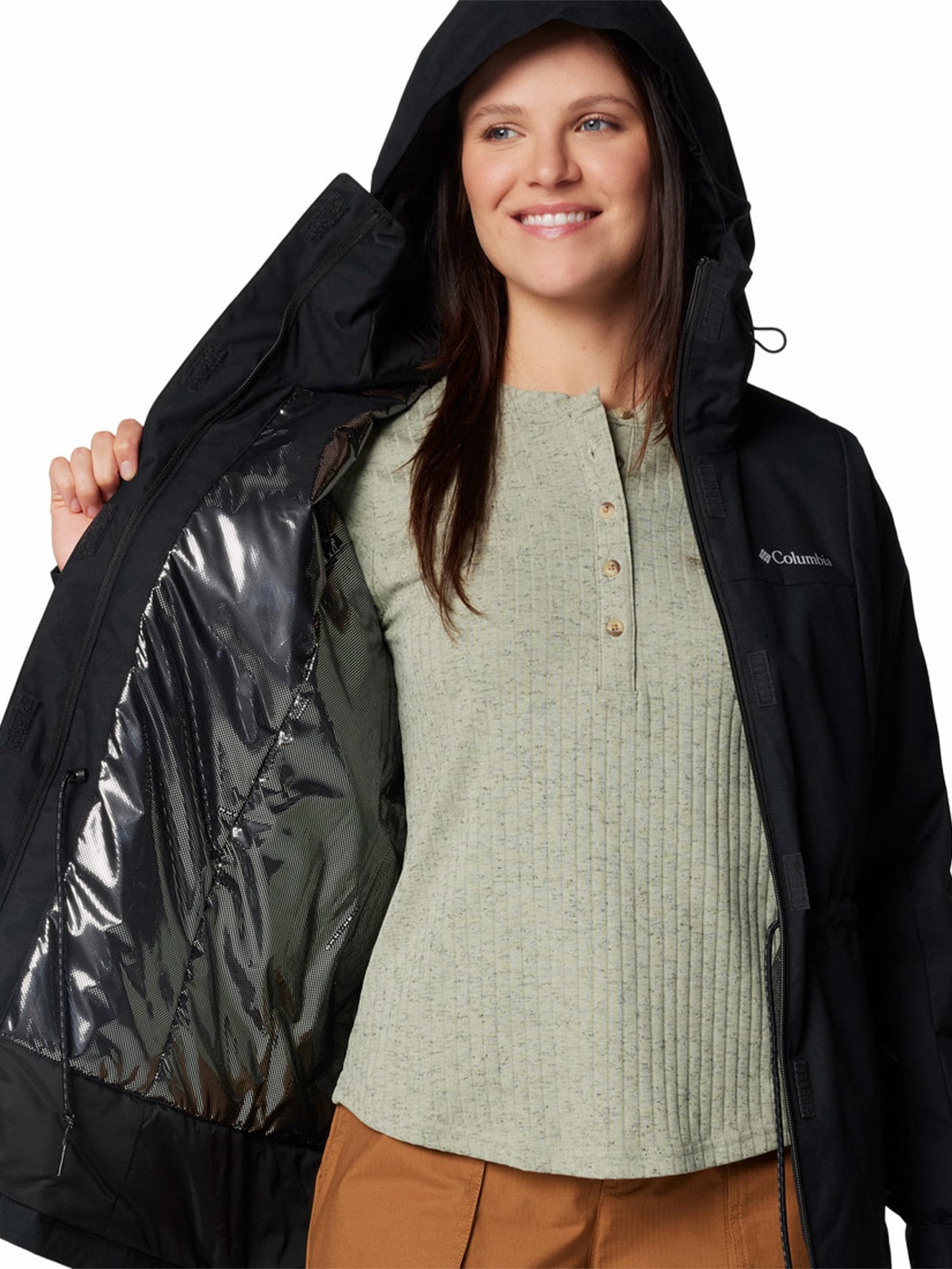 PARKA WP MUJER HIKEBOUND II LONG JK NEGRO COLUMBIA - 5